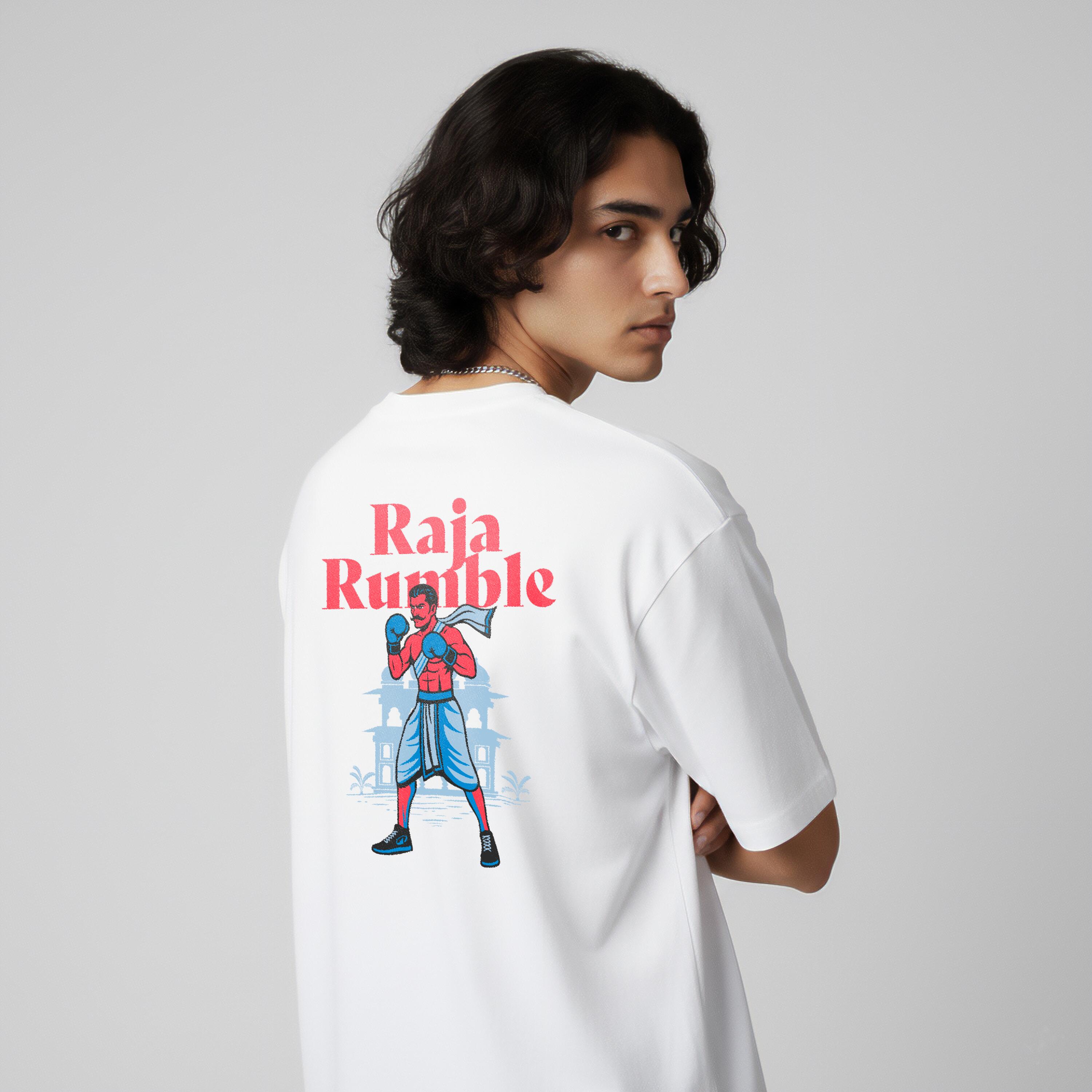 Unisex Oversized Cotton Graphic T-Shirt - Raja Rumble