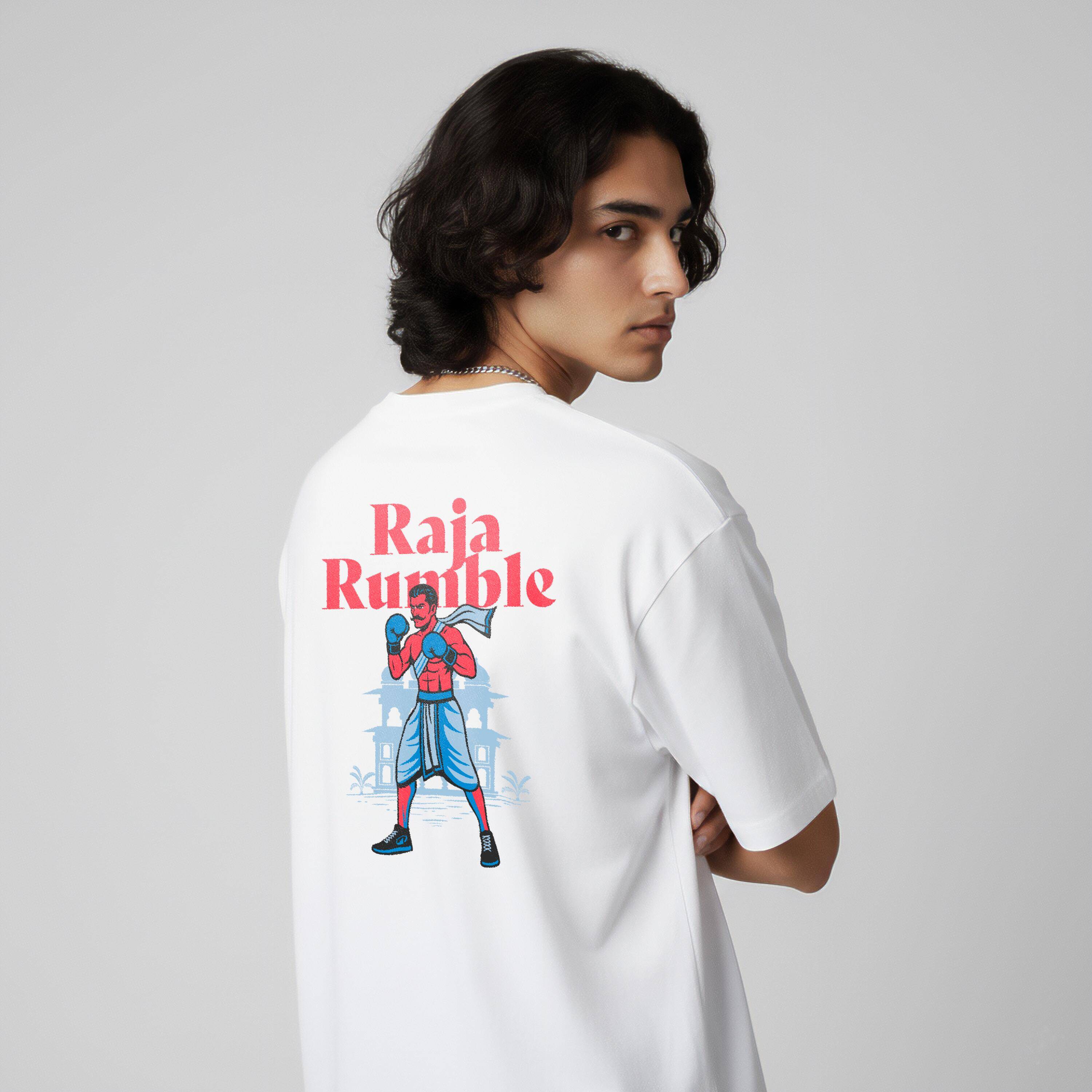 Unisex Oversized Cotton Graphic T-Shirt - Raja Rumble -  2