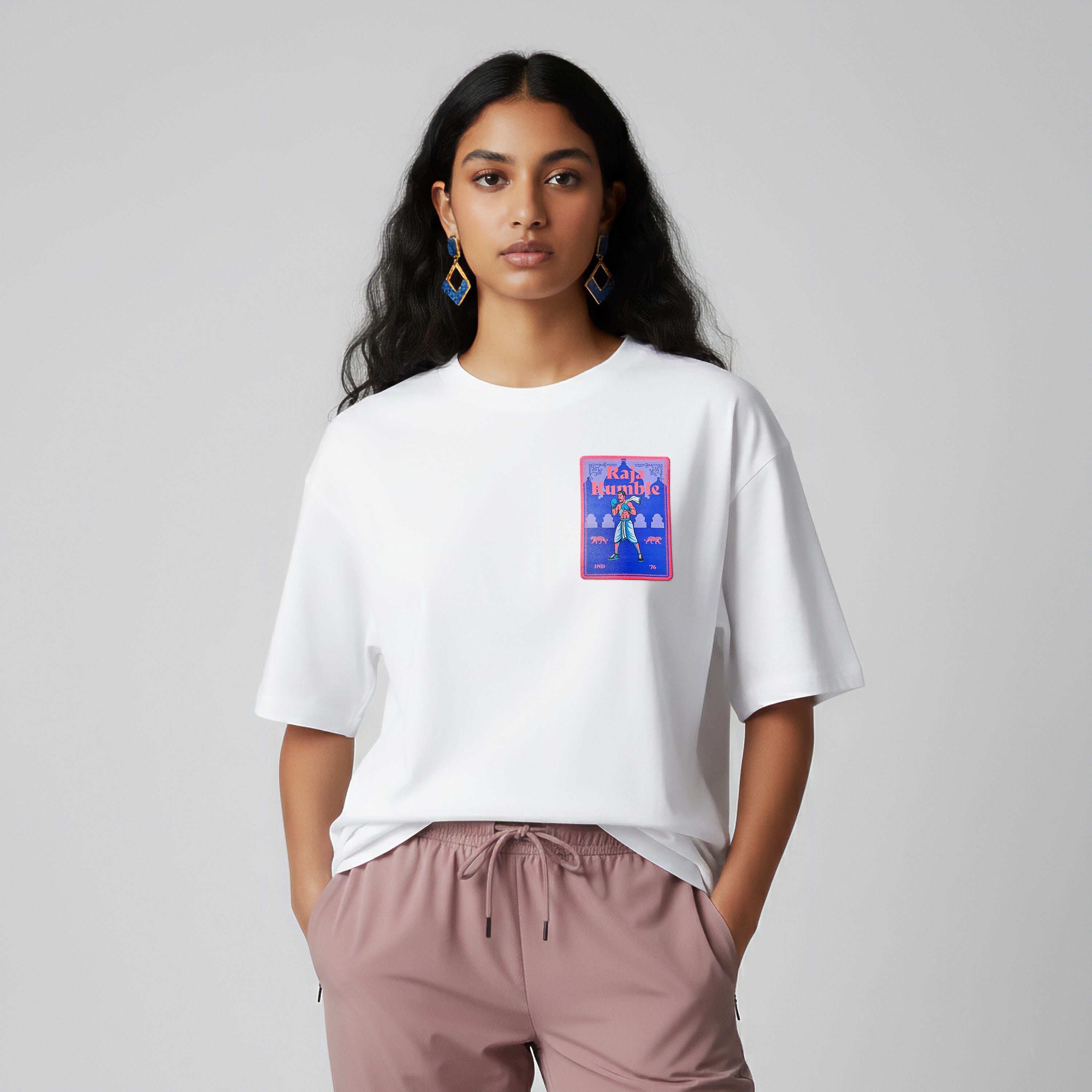 Unisex Oversized Cotton Graphic T-Shirt - Raja Rumble-image-1