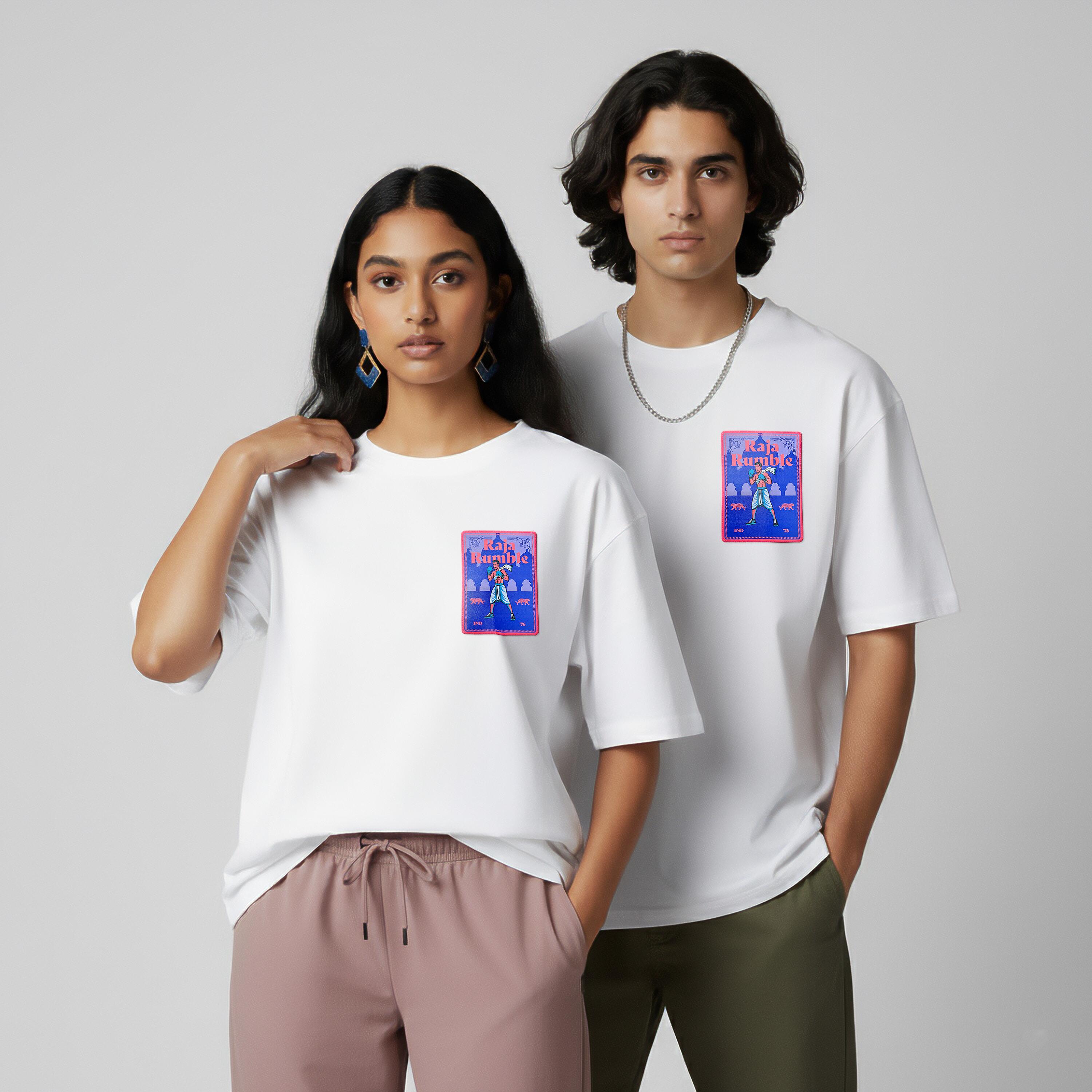 Unisex Oversized Cotton Graphic T-Shirt - Raja Rumble