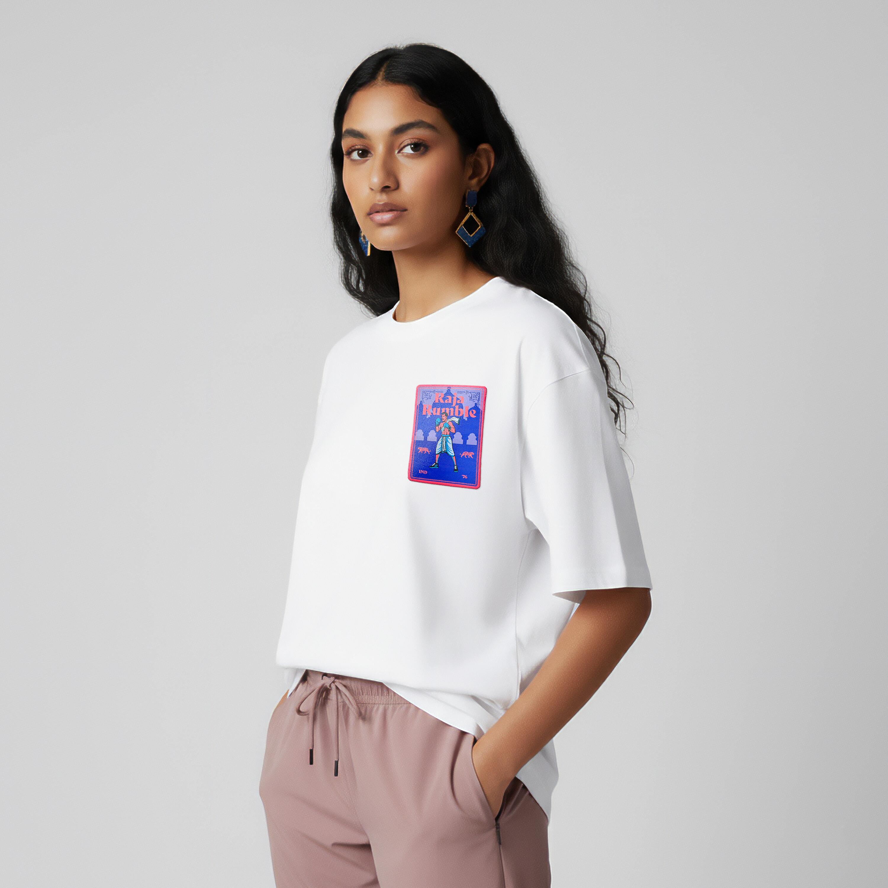 Unisex Oversized Cotton Graphic T-Shirt - Raja Rumble