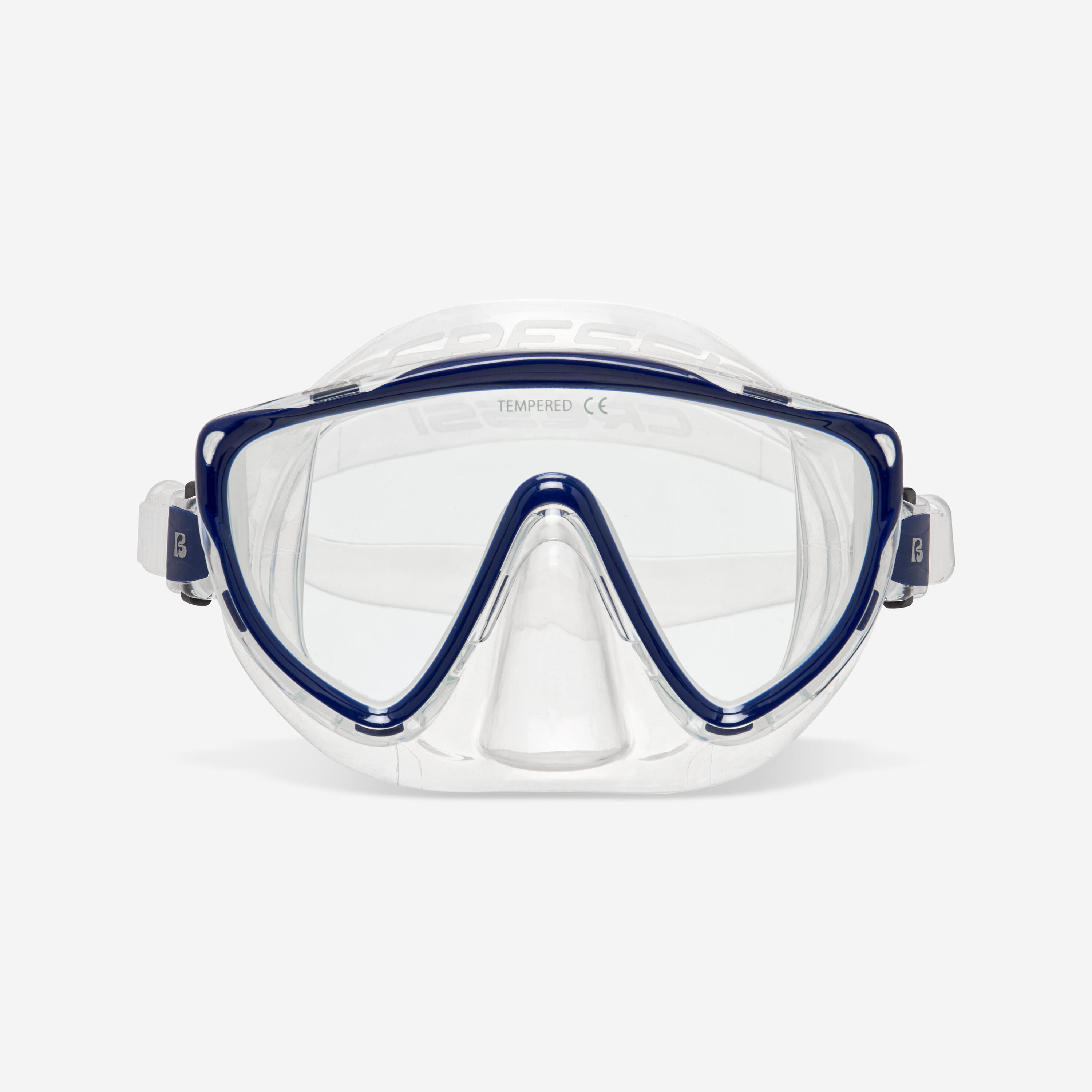 Schnorchelset verstellbare Flossen Maske Trockenschnorchel - Tino schwarz/blau  5/7
