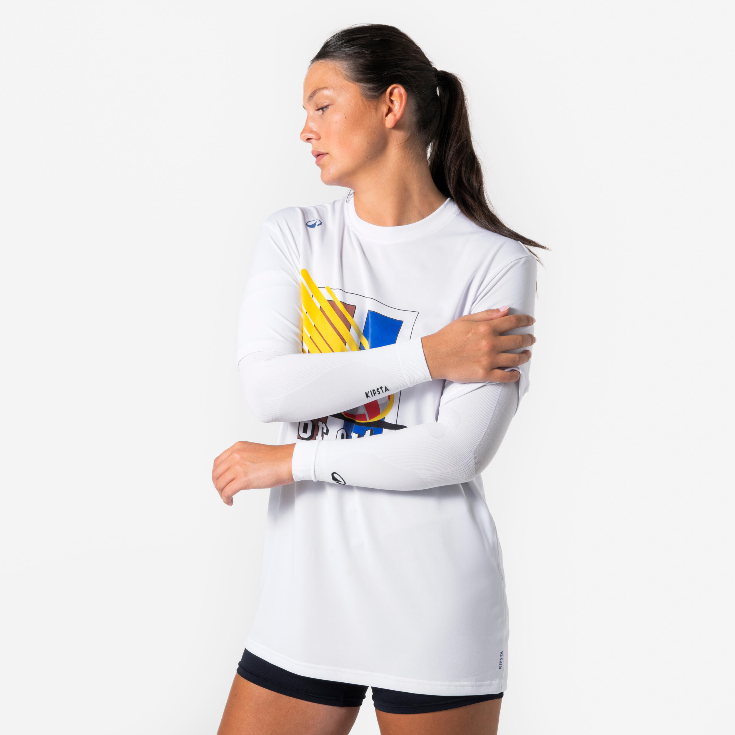 Manchons de volley-ball vap500 blancs 5/7