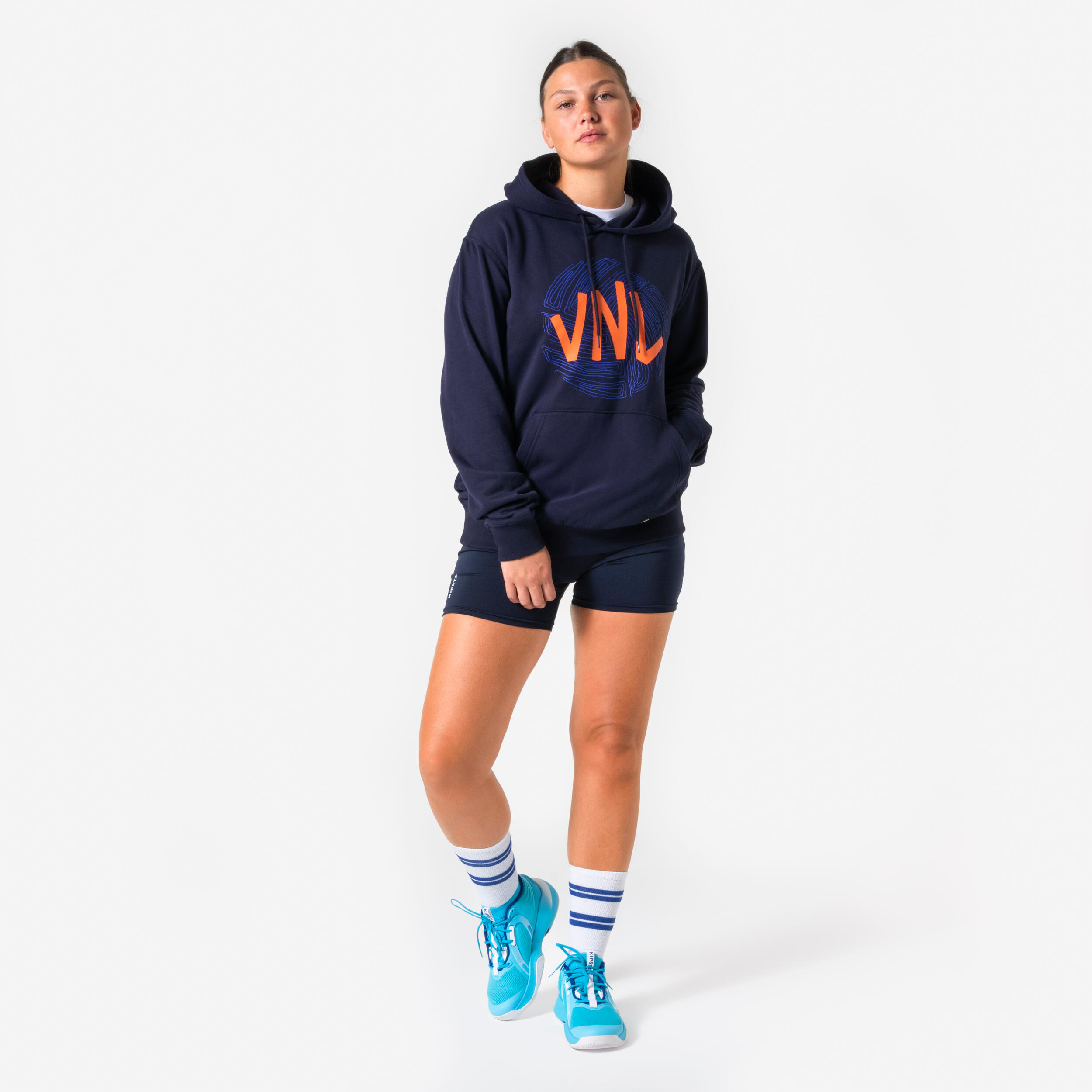 Men's/Women's Volleyball Hoodie Sweatshirt, Official VNL  - KIPSTA