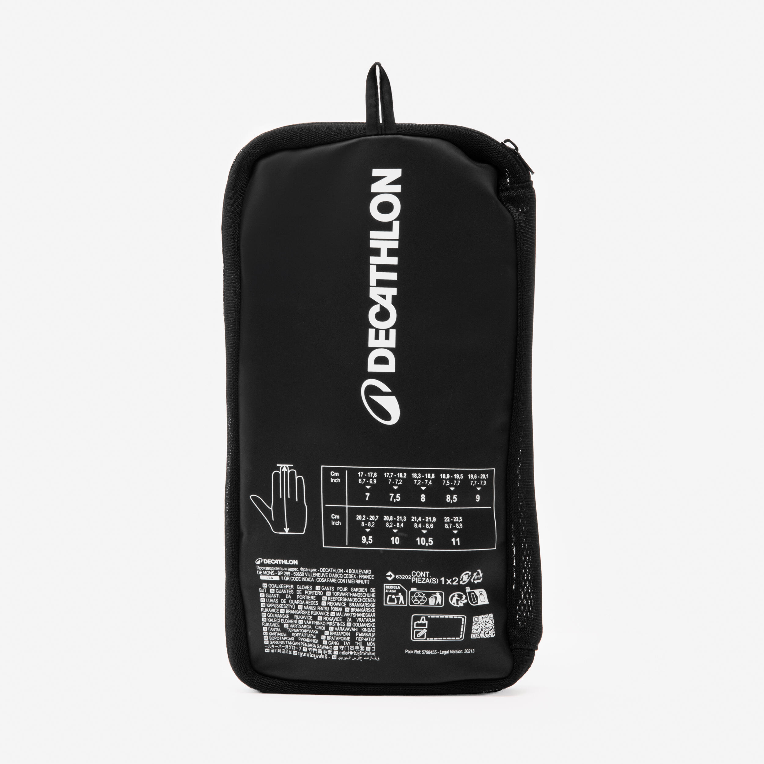 Guantes de portero de fútbol F900 VIRALTO adulto blanco negro 10/11
