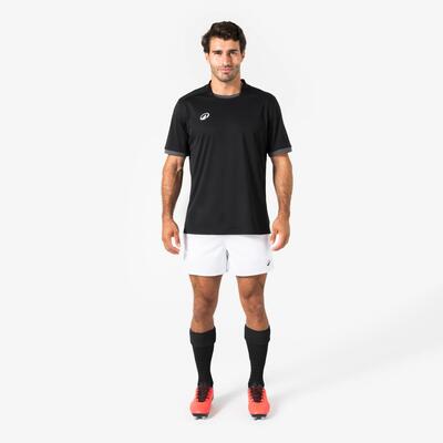 Rugbyshort r100 met zakken wit
