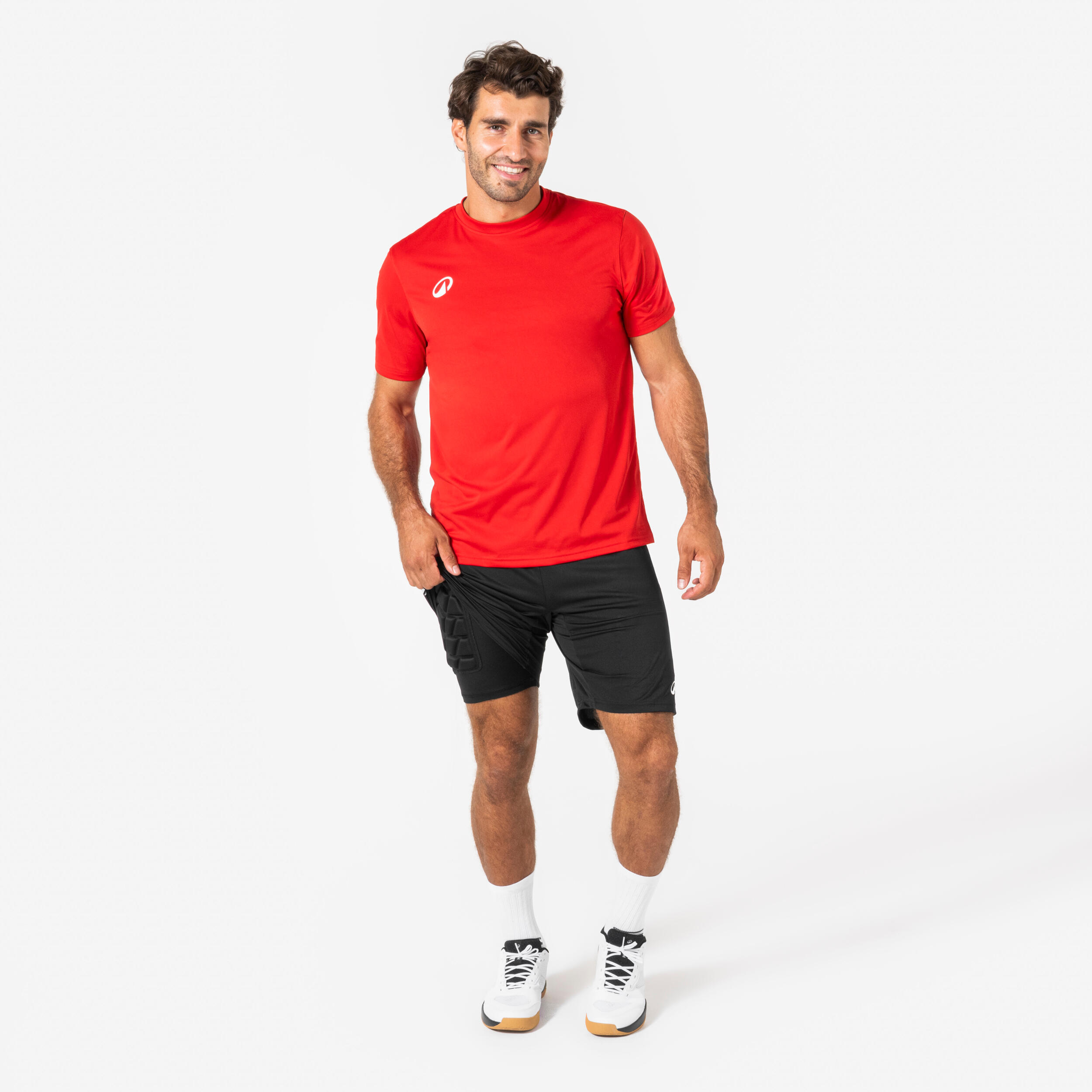 Sous-short de protection de handball adulte, HSH500P noir 3/7