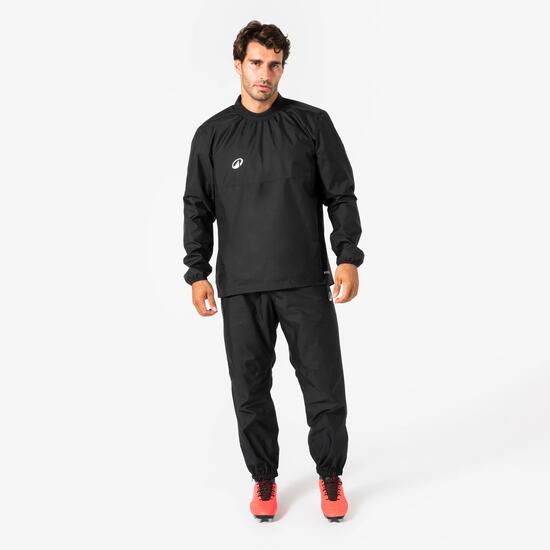 Damen/Herren Rugby Regenhose wasserdicht - R500 schwarz