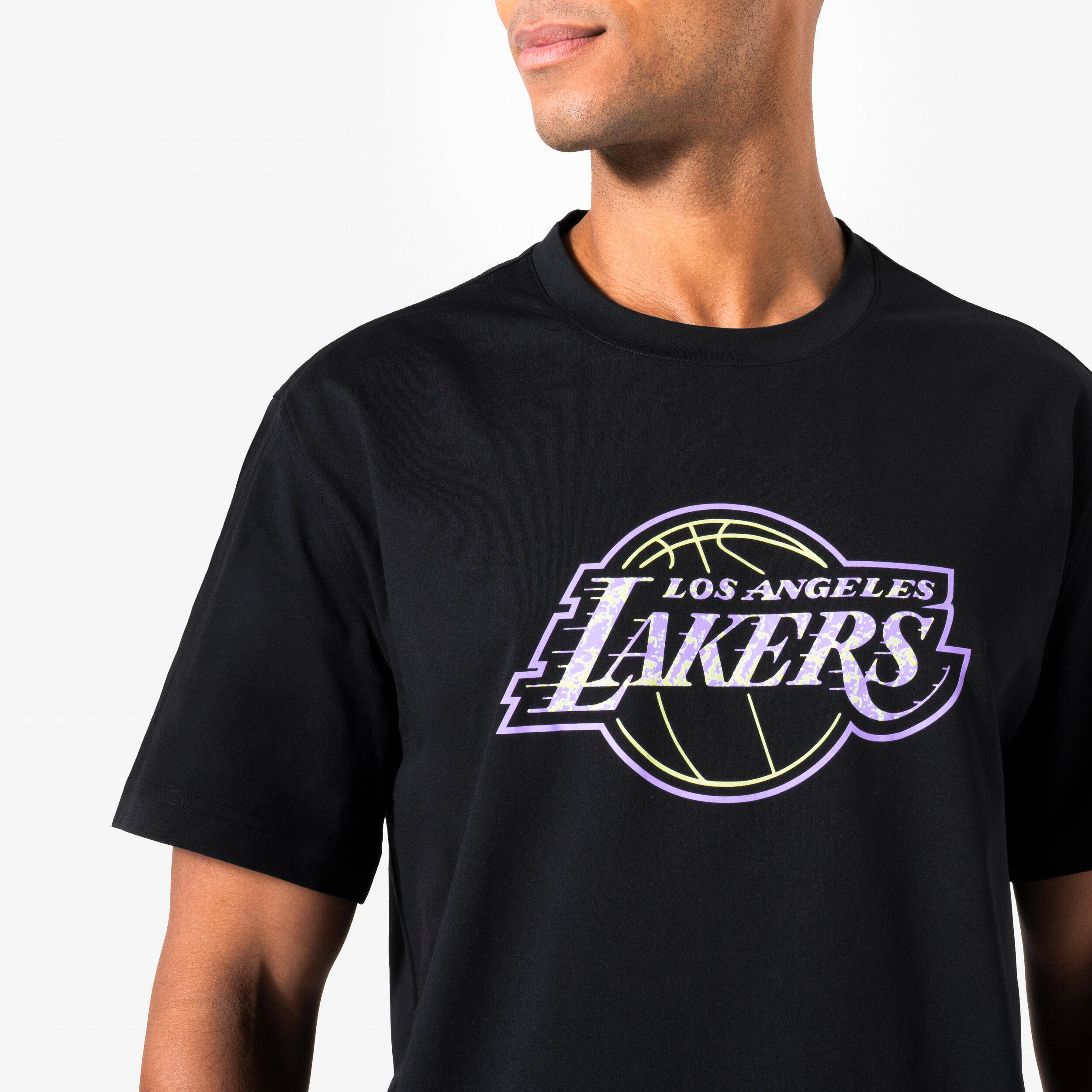 Unisex NBA Lakers Basketball T-shirt, 900 - Black/Purple -  2