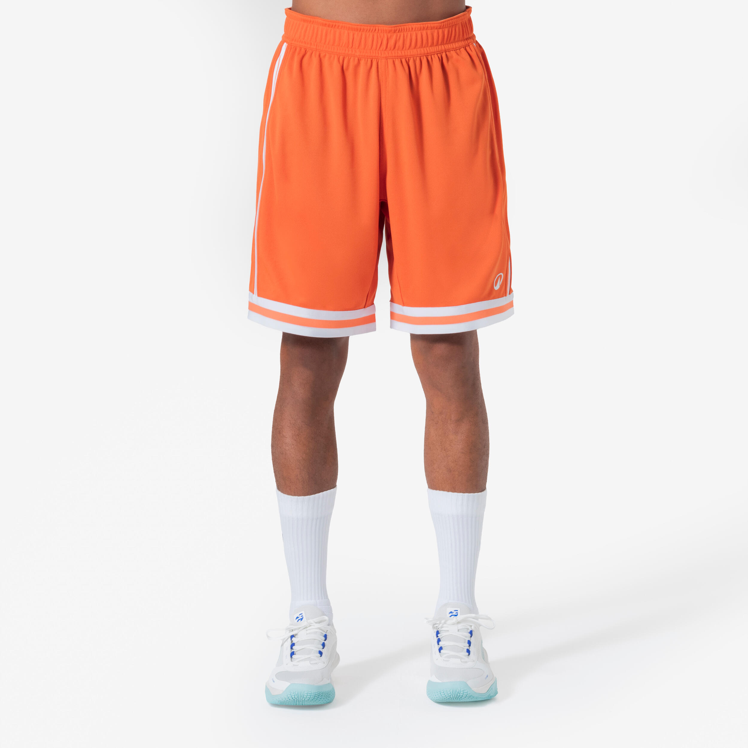 Adult 2-Way Basketball Shorts 500 - Orange/Salmon-image-10