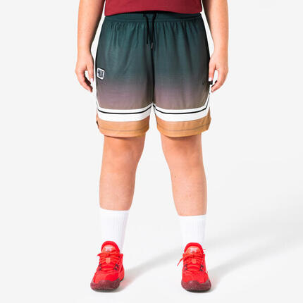 Short de basketball NBA homme / femme - SH 900 vert & orange