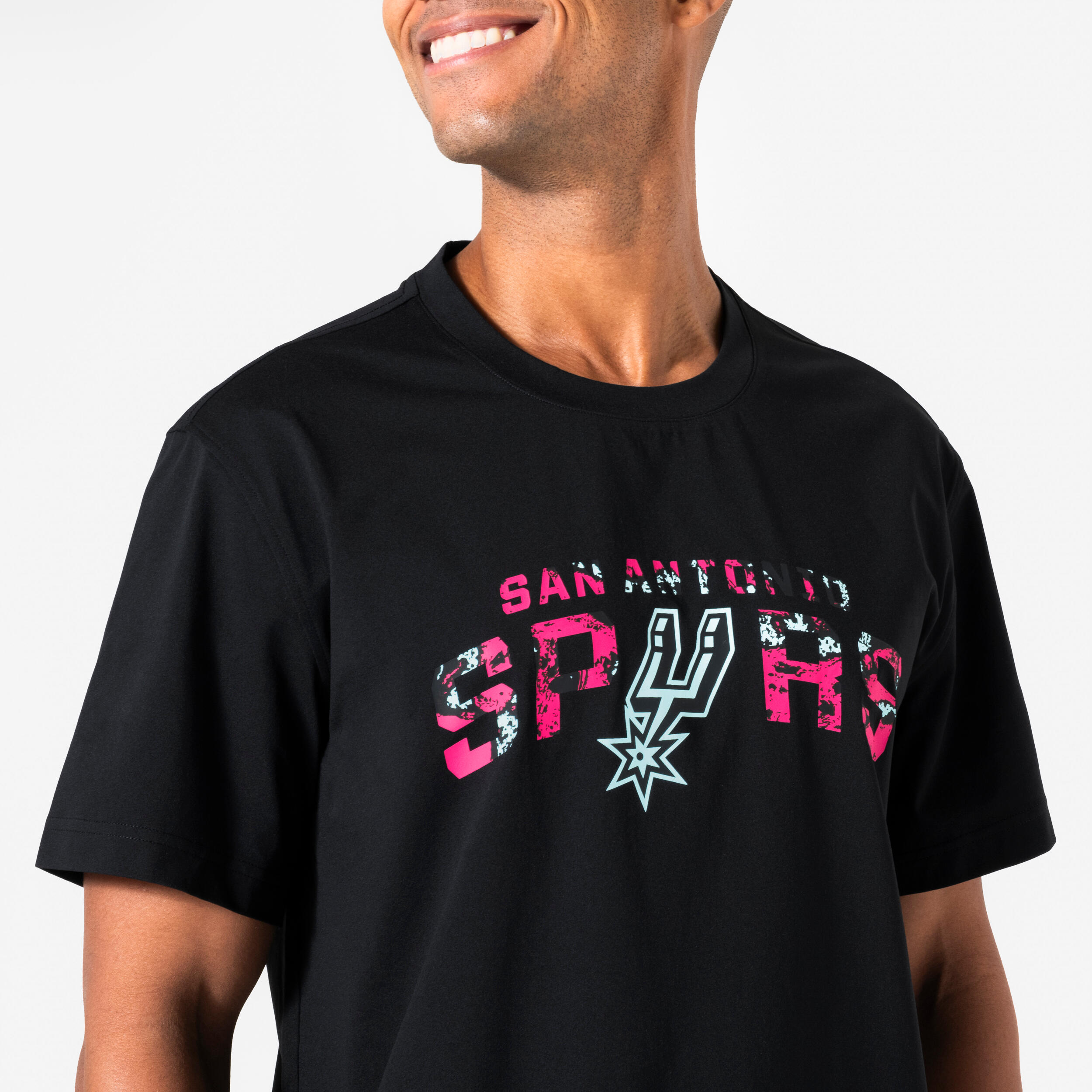 NBA Spurs Basketball T-Shirt Mann Frau, 900 schwarz 2/7