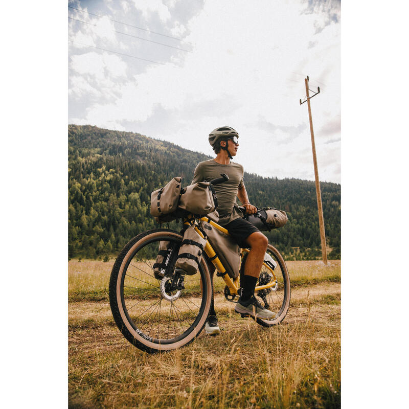 Geantă etanșă de cadru etanșă bikepacking half frame 3l IPX3, ADVT 900 Bej