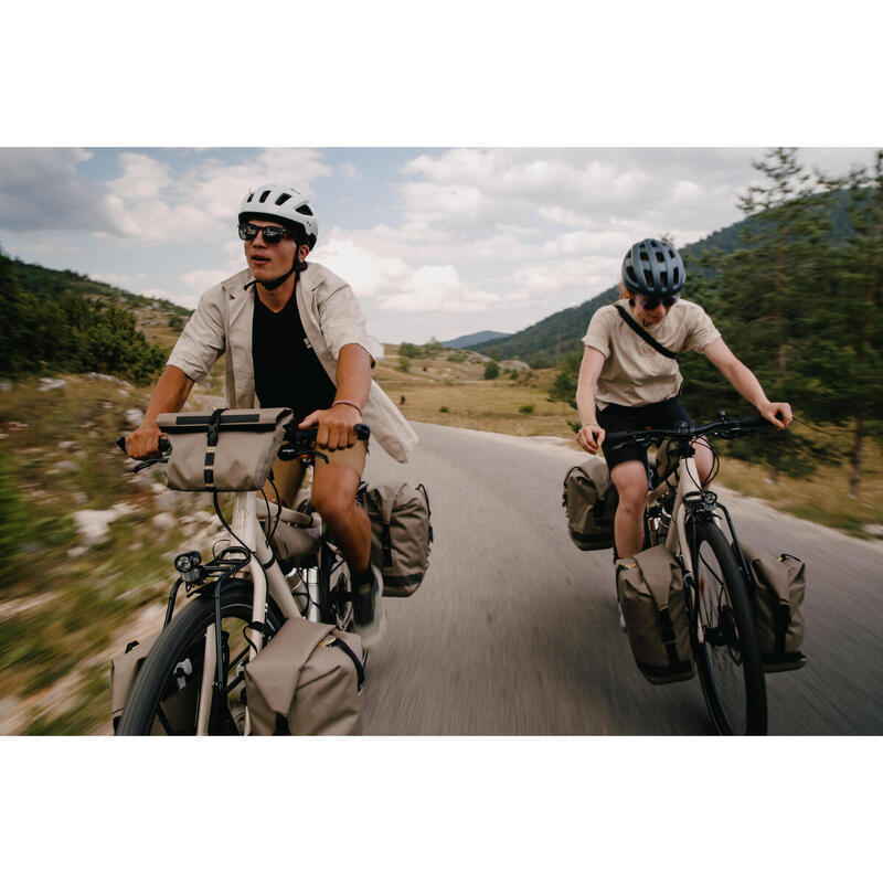 Geantă etanșă de cadru etanșă bikepacking half frame 3l IPX3, ADVT 900 Bej