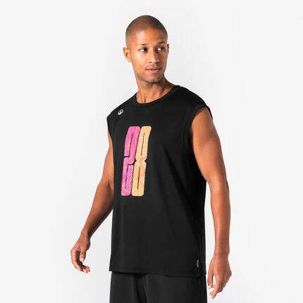 MAILLOT DE BASKETBALL SANS MANCHE HOMME/FEMME - FAST 500 GRIS