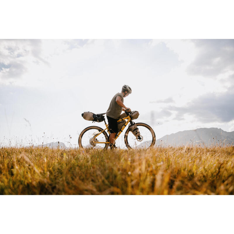 Geantă etanșă de cadru etanșă bikepacking half frame 3l IPX3, ADVT 900 Bej