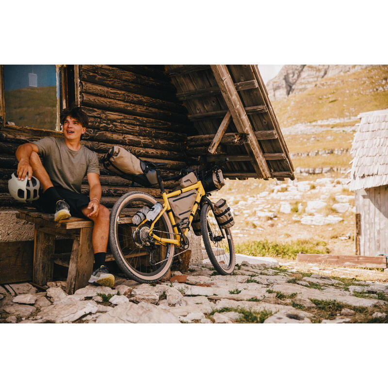 Geantă etanșă de cadru etanșă bikepacking half frame 3l IPX3, ADVT 900 Bej