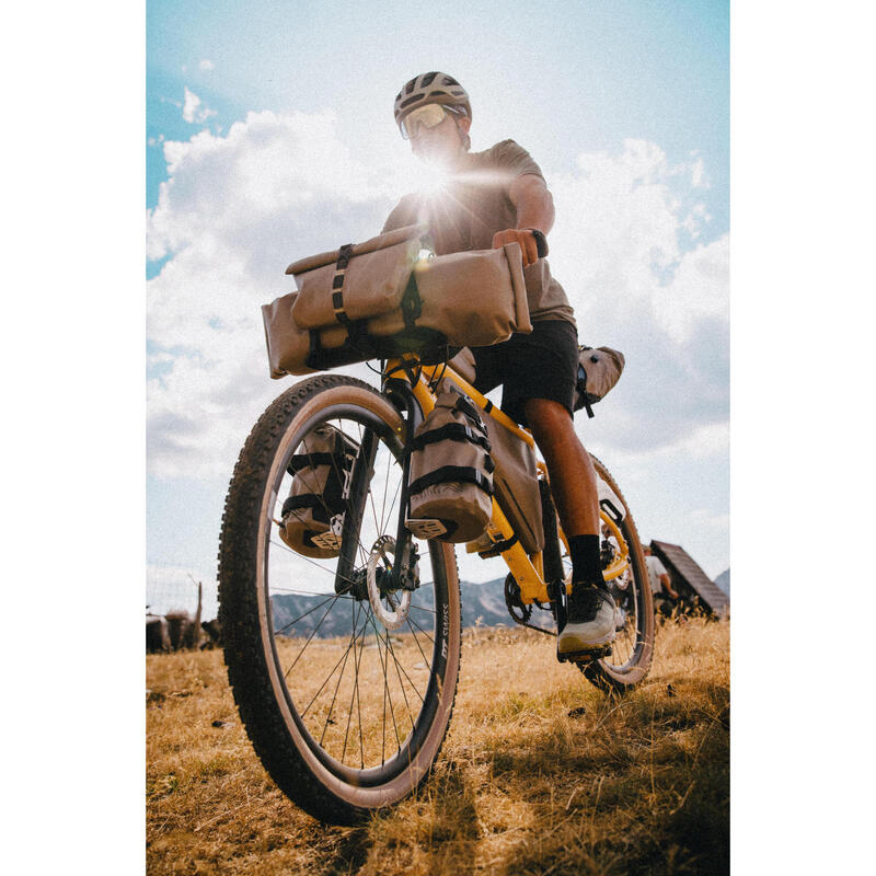 Geantă etanșă de cadru etanșă bikepacking half frame 3l IPX3, ADVT 900 Bej
