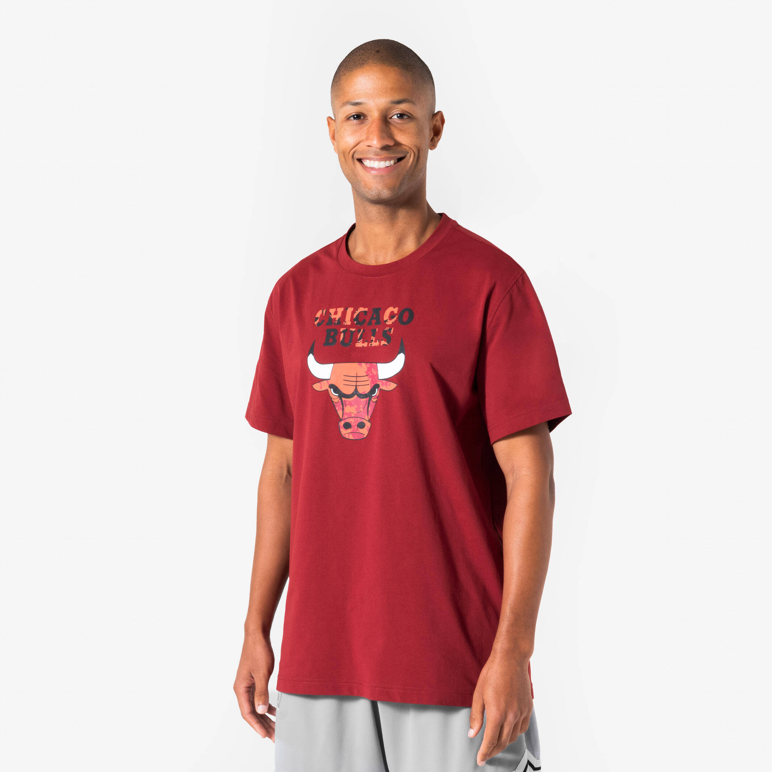 Unisex NBA Bulls Basketball T-shirt 900 - Red -  1