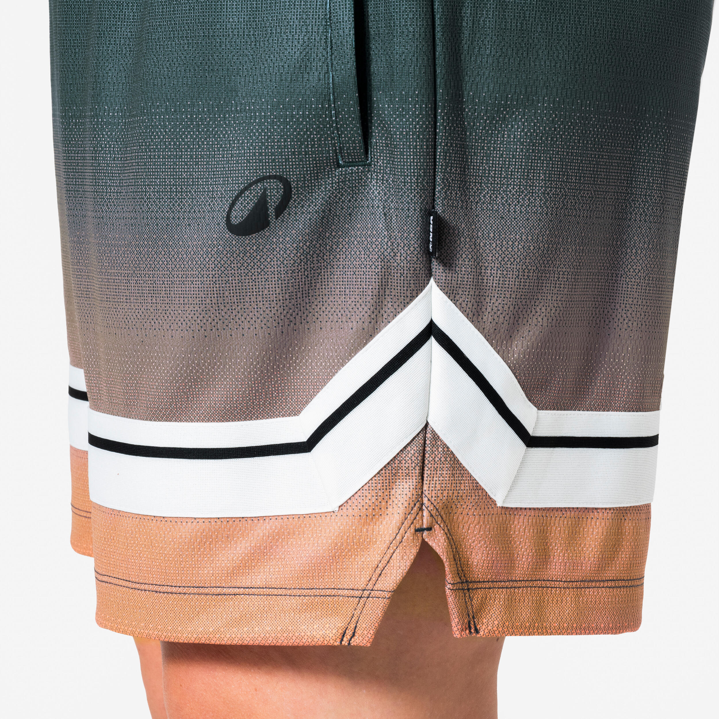 NBA-Basketball-Shorts für Männer und Frauen, 900 grün und orange 7/7