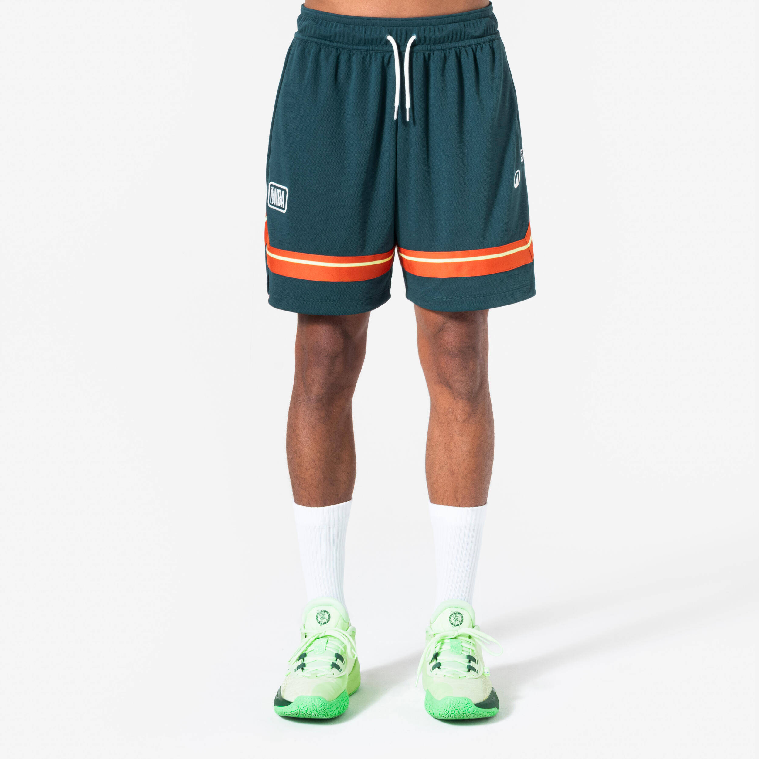 Men's/Women's Basketball Shorts SH 900 NBA - Abyss Green