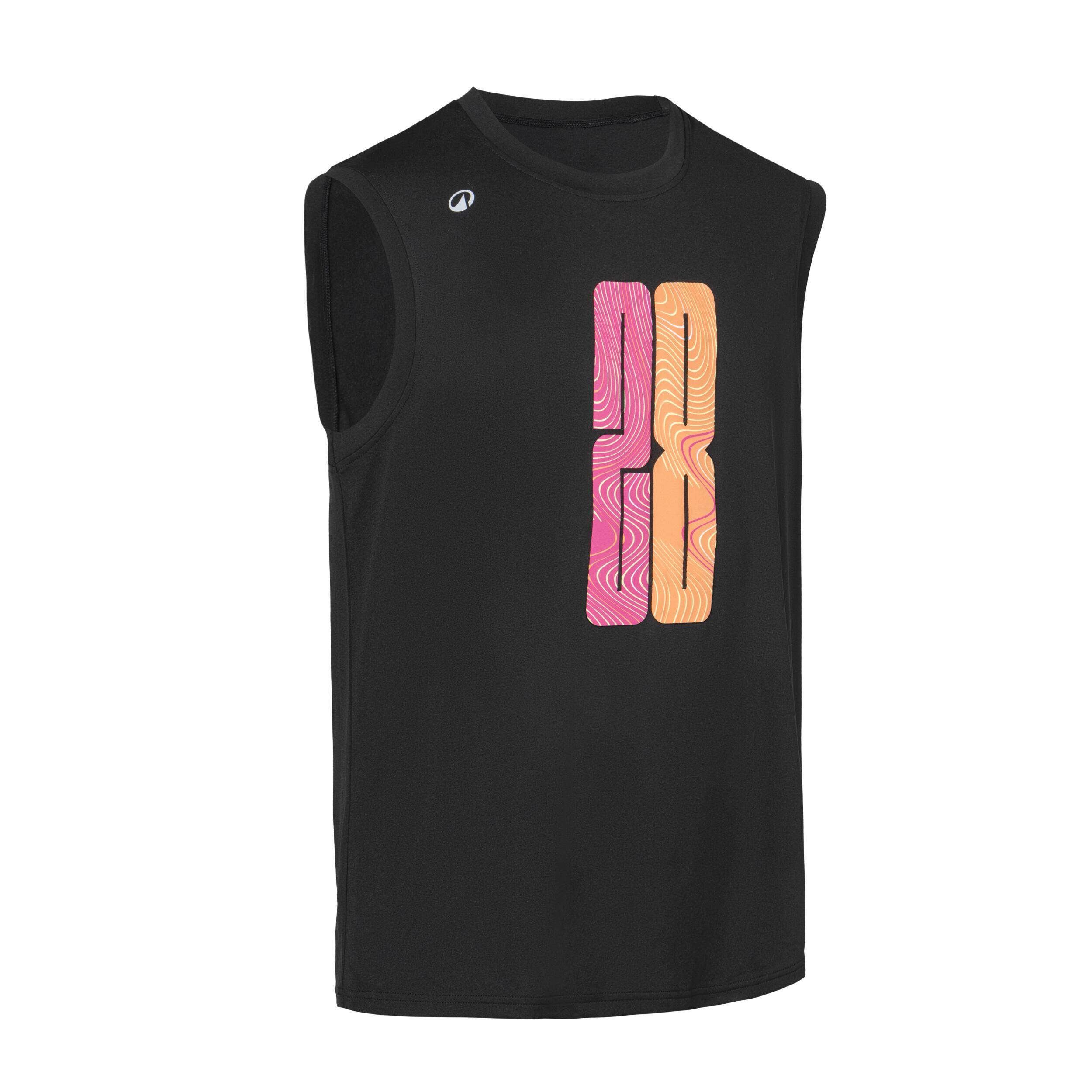 Men's/Women's Sleeveless Basketball Shirt Fast 500 - Black -  2
