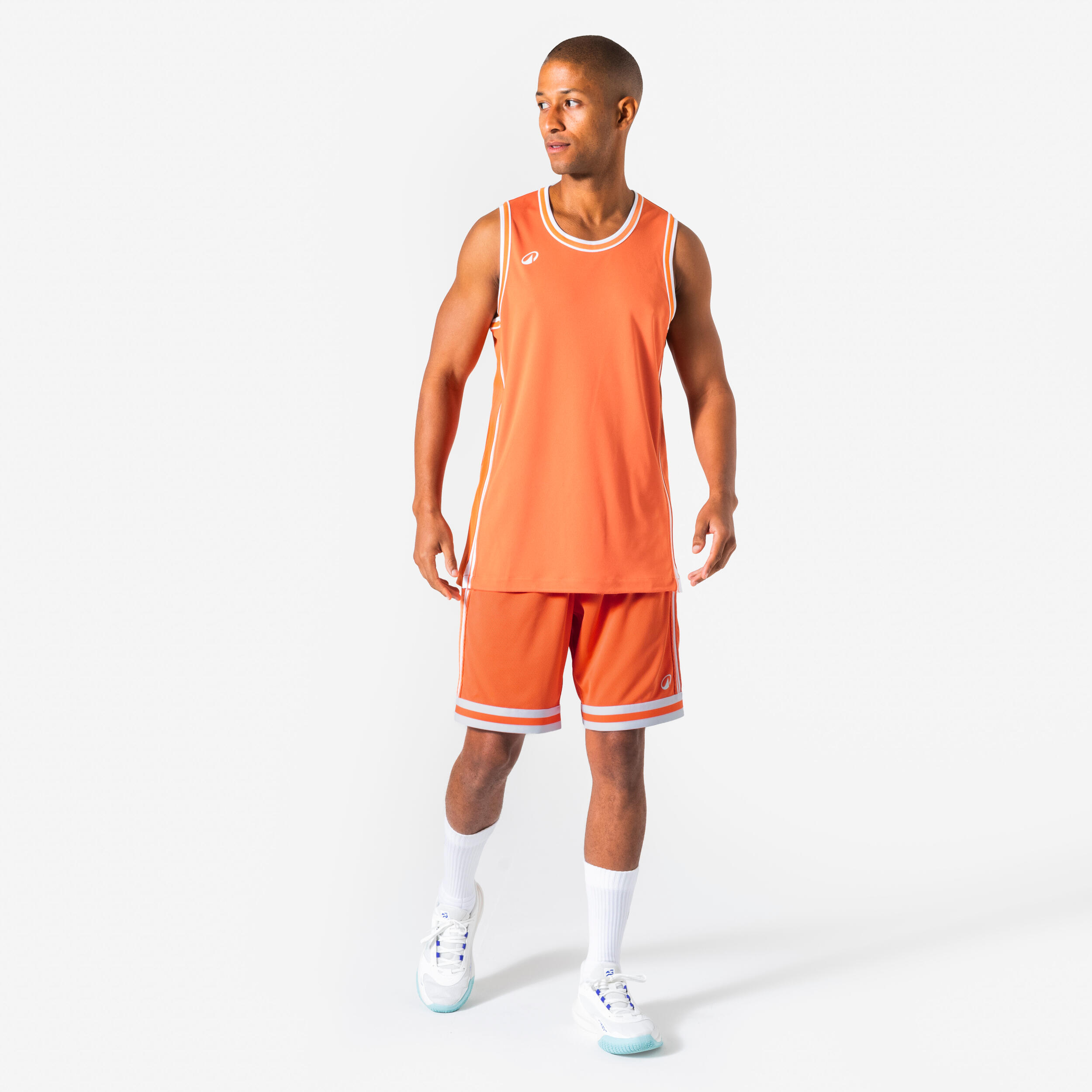 Adult Reversible Sleeveless Basketball Shirt Tank 500 Reverse - Orange-image-26