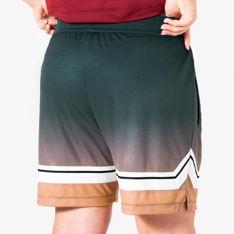 Șort de baschet NBA 900 verde portocaliu, unisex