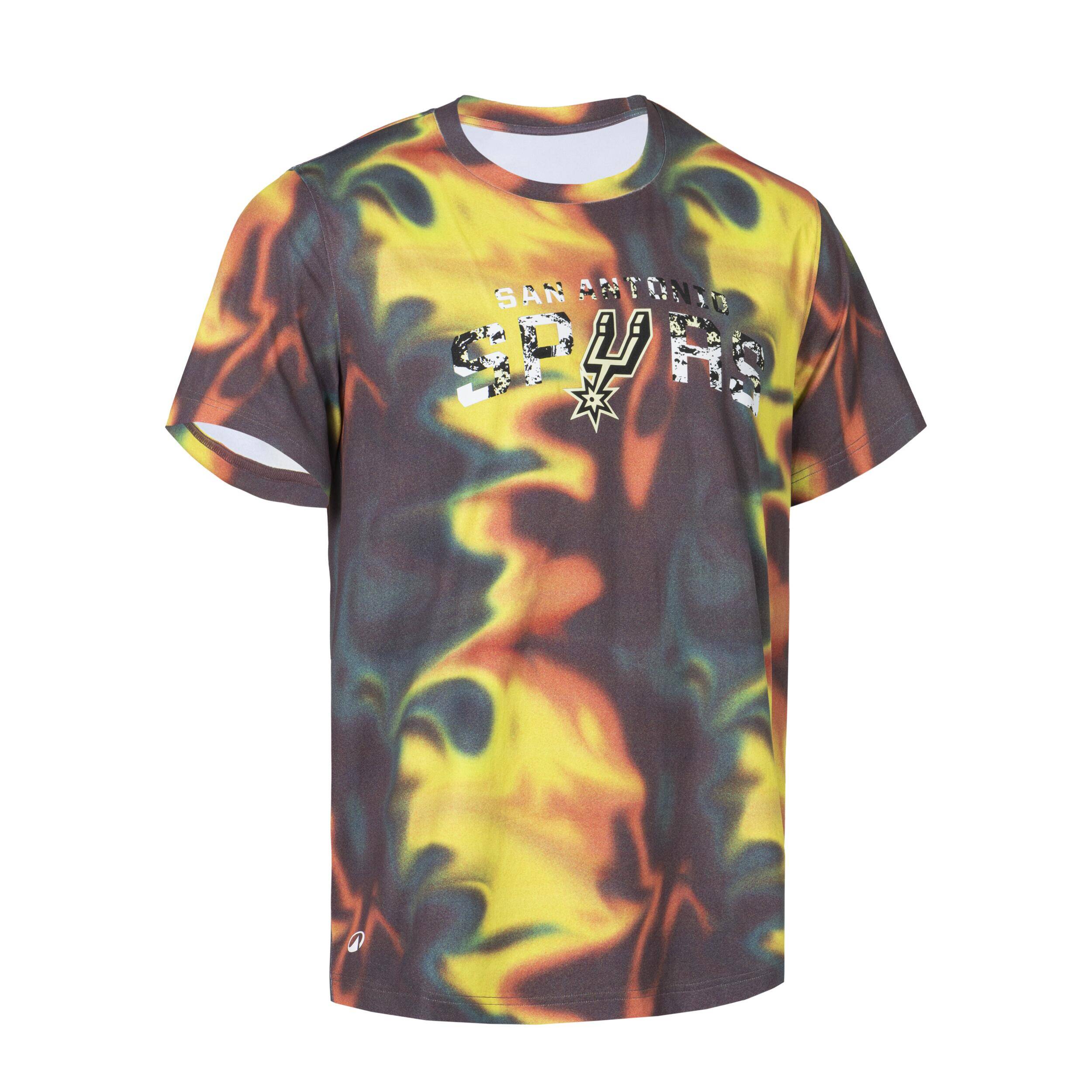 Men's/Women's Basketball T-Shirt 500 - NBA Spurs/Camo/Yellow -  4