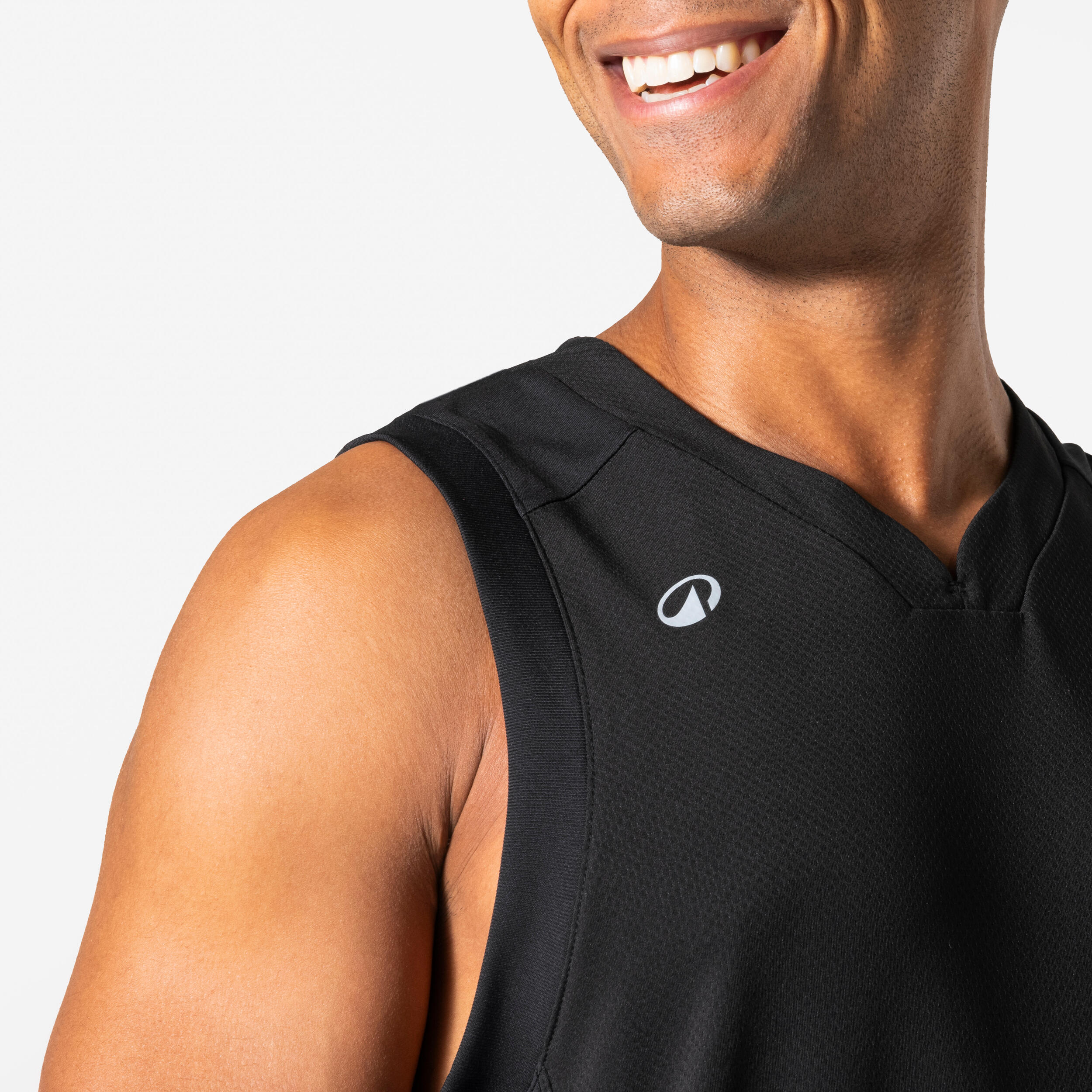 Maillot de basket léger respirant homme femme, Tank 500 noir 2/10