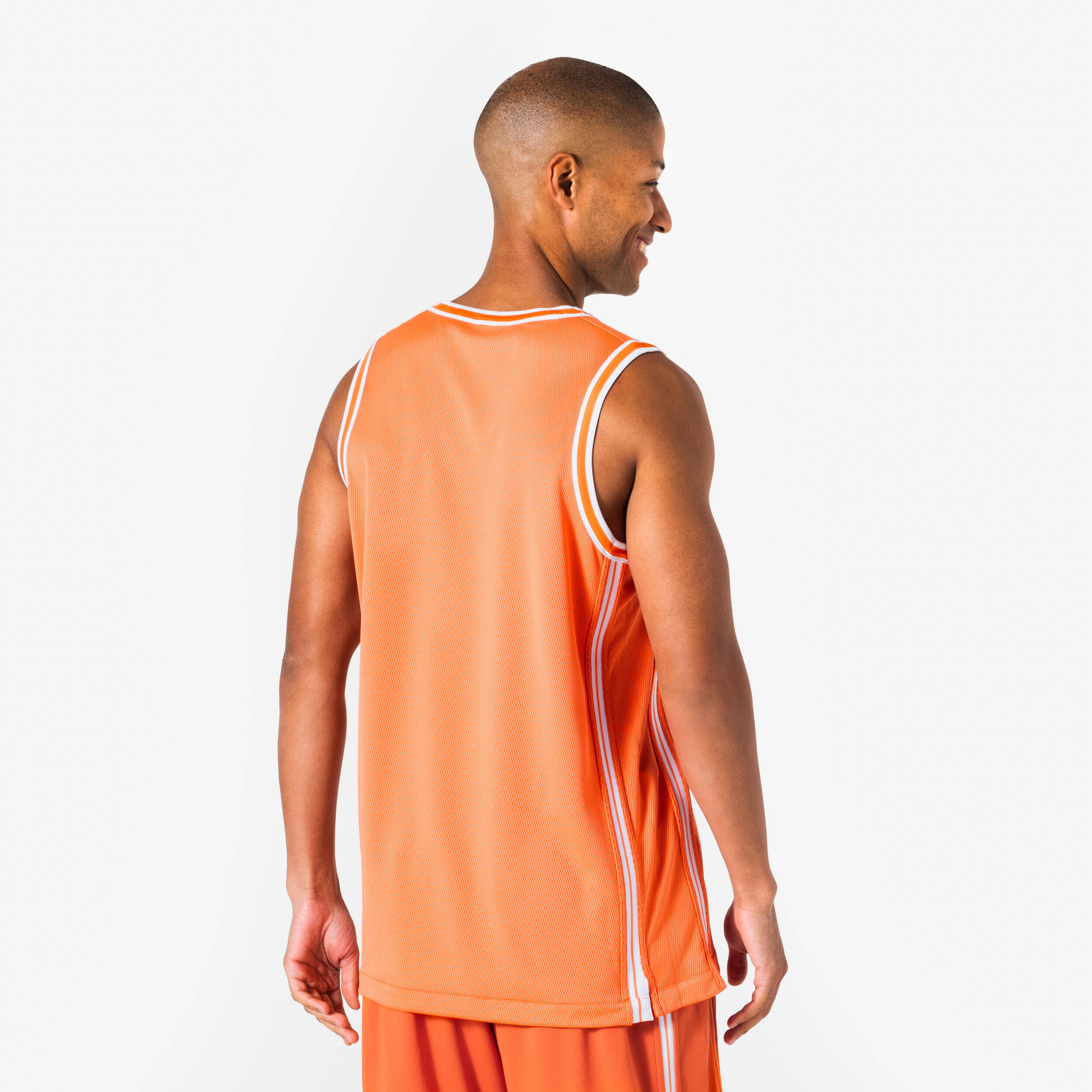 Adult Reversible Sleeveless Basketball Shirt Tank 500 Reverse - Orange -  3