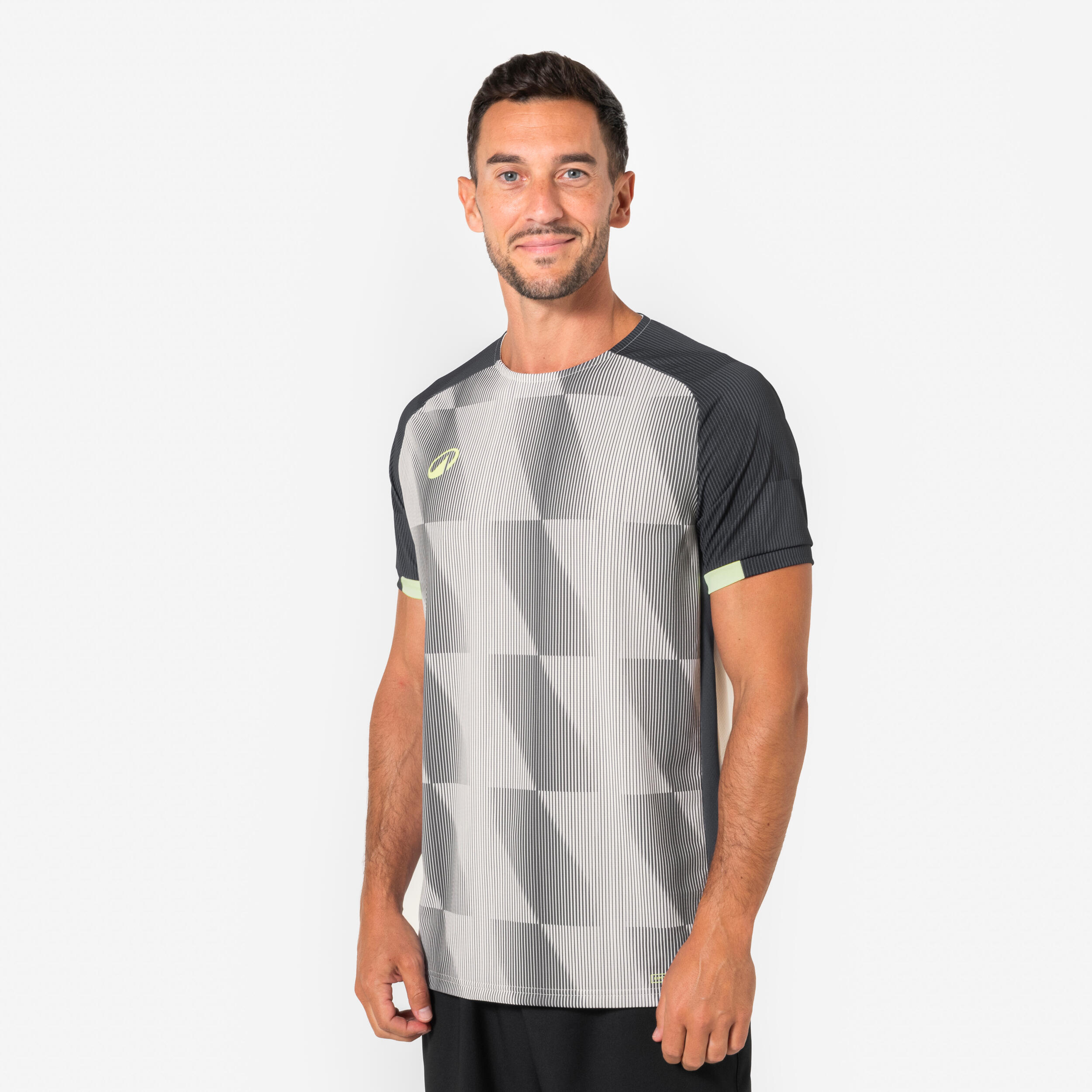 Adult Short-Sleeved Football Shirt Viralto Dope - Grey/Black 2026