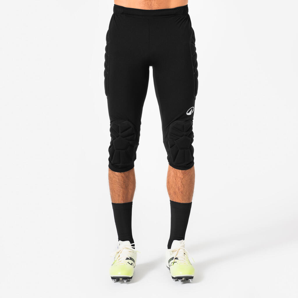 Crni golmanski šorts sa zaštitom za odrasle F500