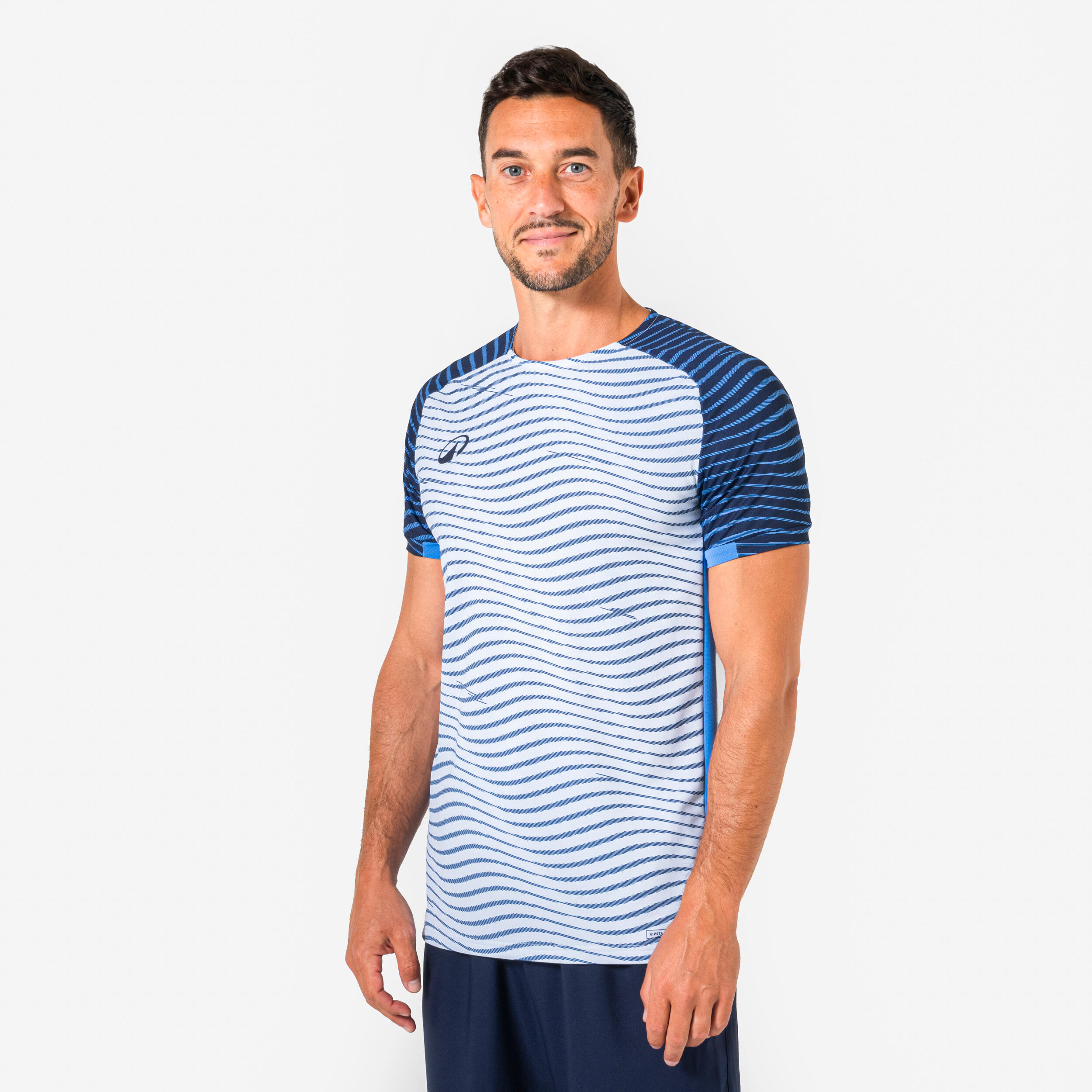 Adult Short-Sleeved Football Shirt Viralto Ripples - Light Blue/Blue