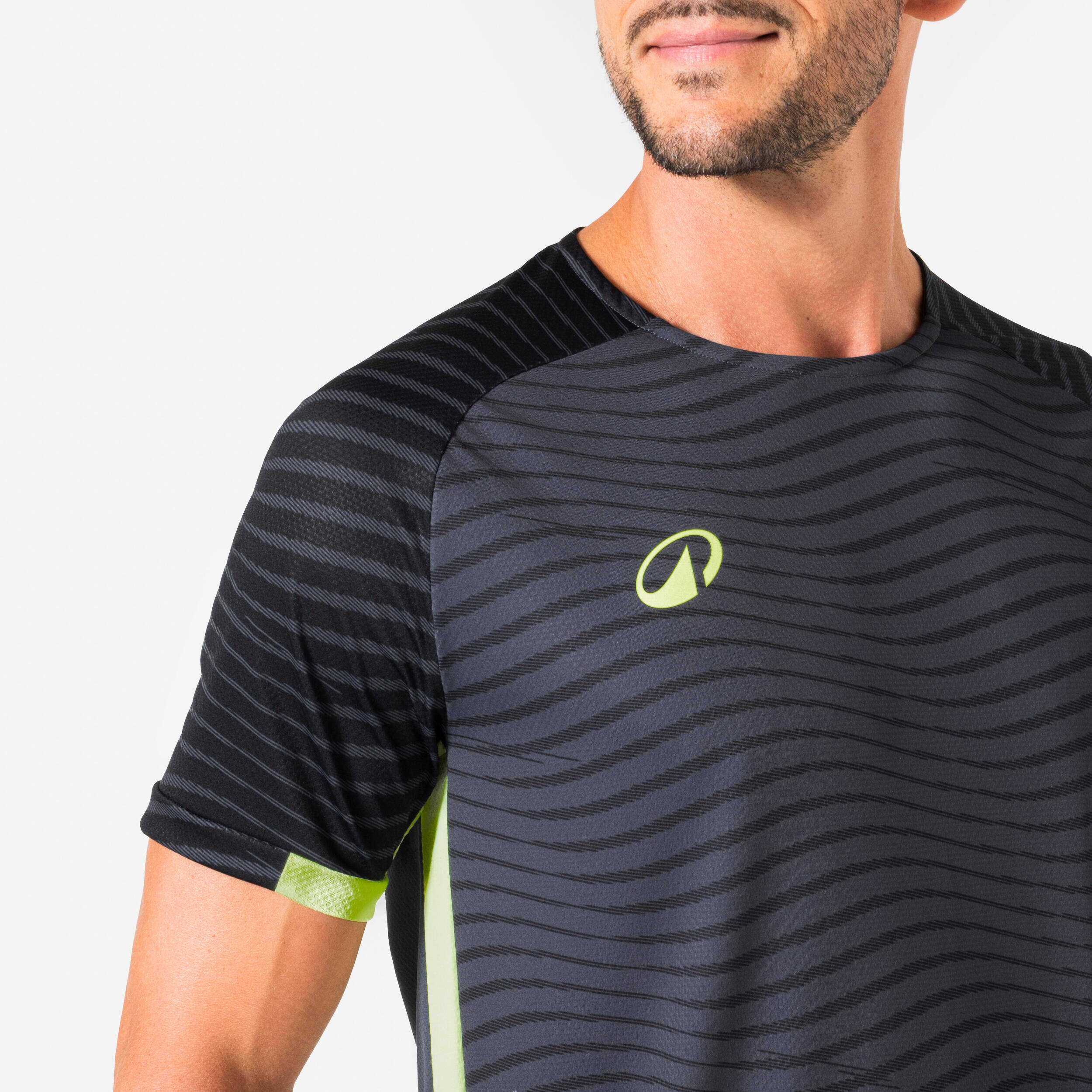 Adult Short-Sleeved Football Shirt Viralto Ripples  - Grey and Yellow 2026 -  3