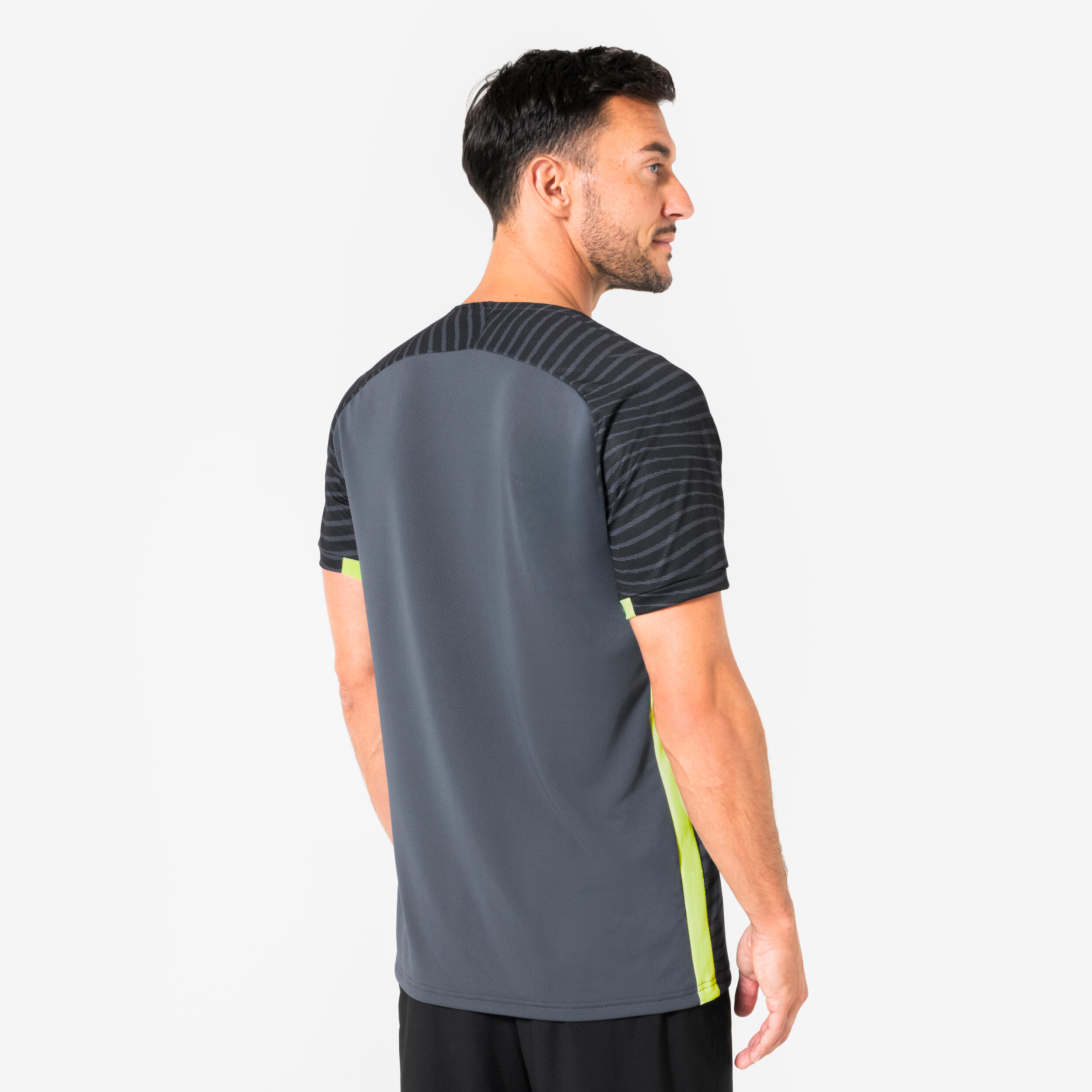 Adult Short-Sleeved Football Shirt Viralto Ripples - Grey and