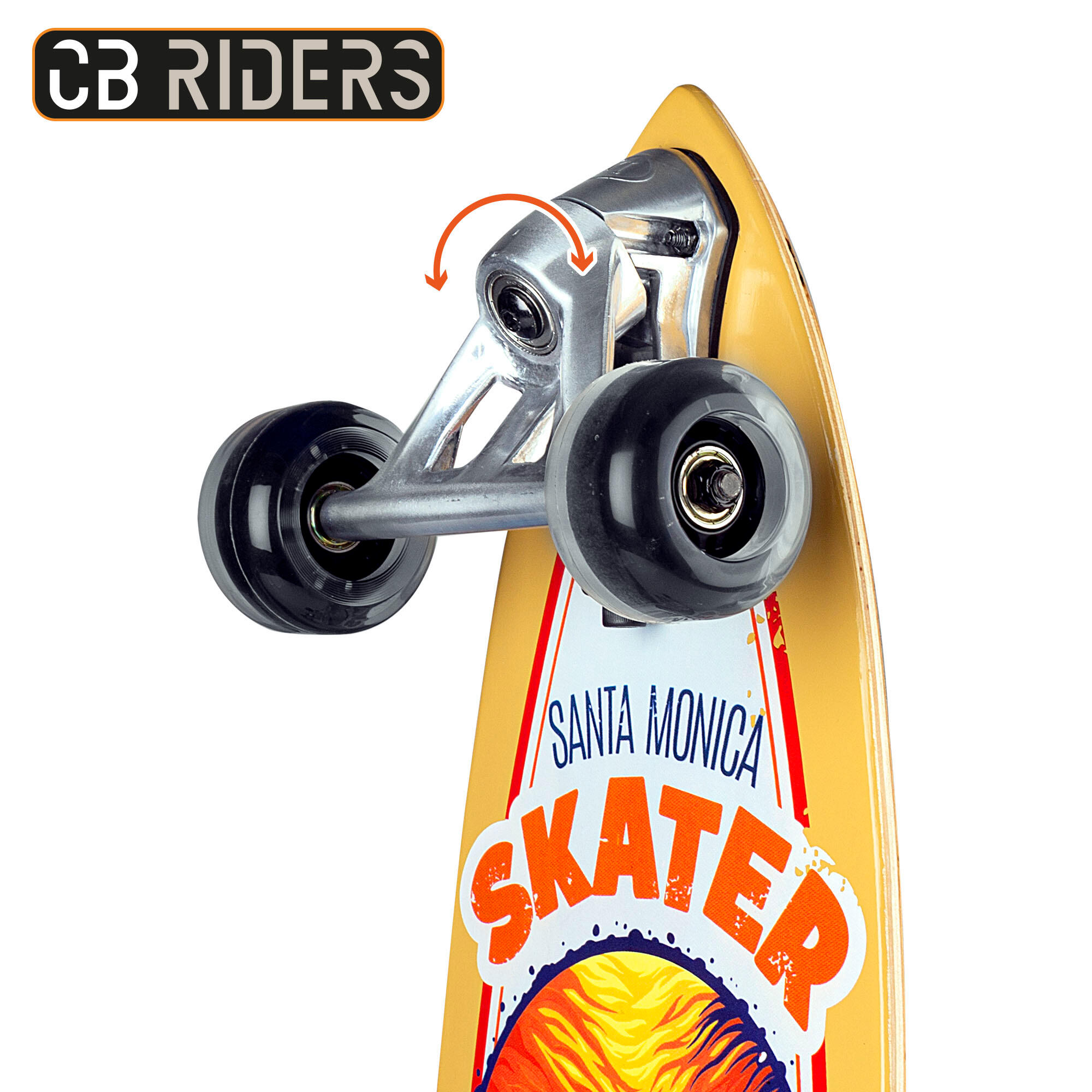 Skateboard infantil 4 rodes negre 74 cm CB Riders - CD 3/4