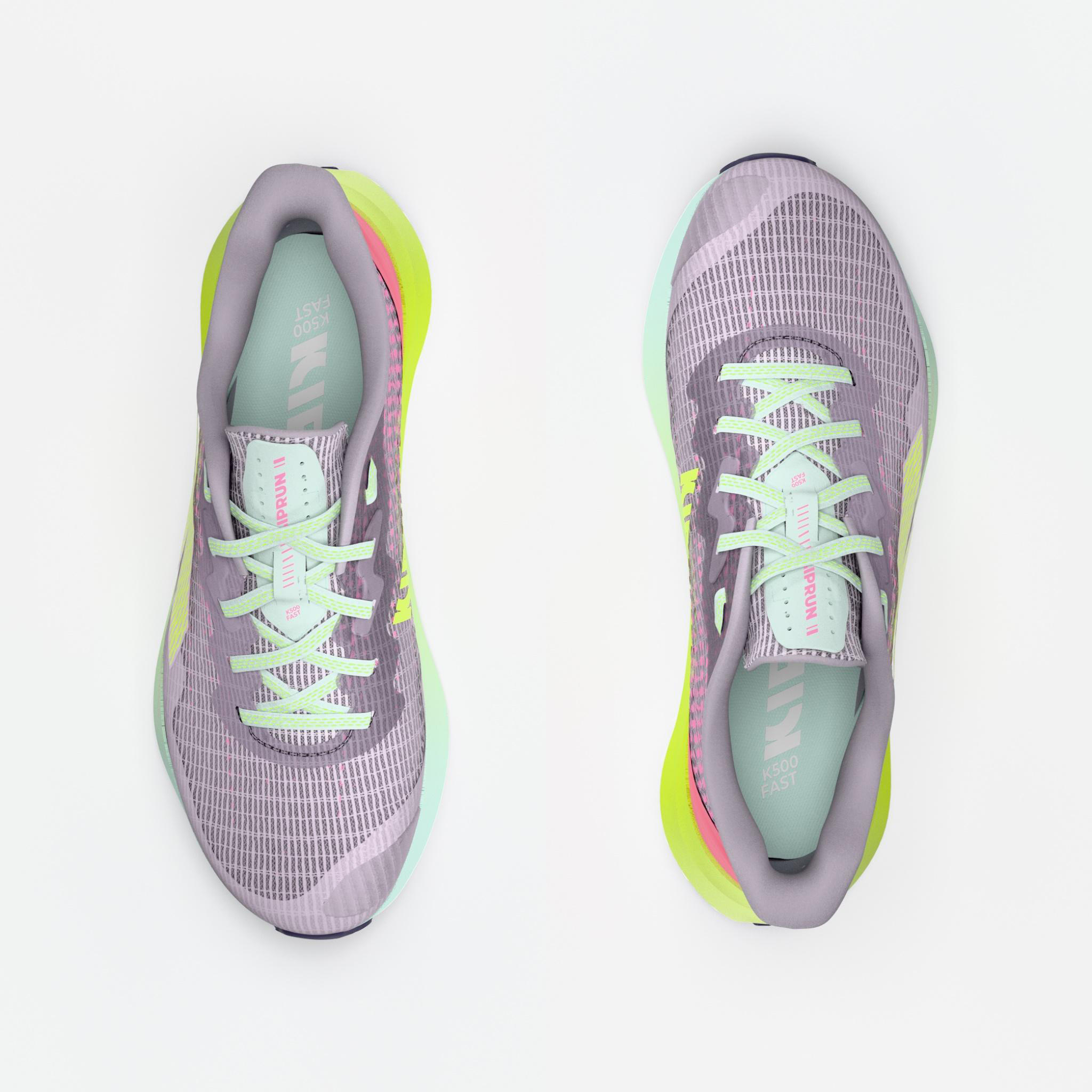 Scarpe running bambino K 500 FAST rosa-lilla 24/30