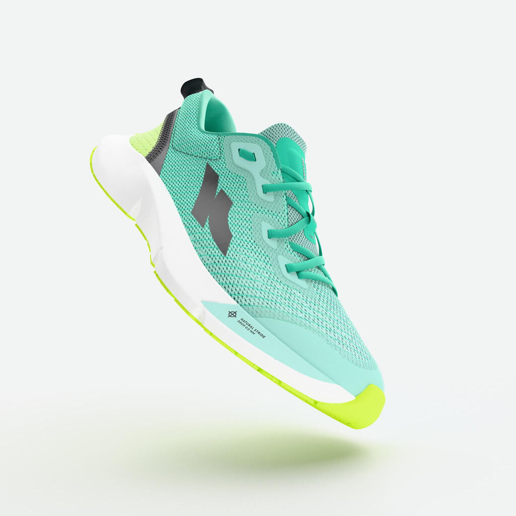 KIPRUN KN500 Kids Drop 0 Running Shoes Green Yellow Black KIPRUN KN500 Kids Drop 0 Running Shoes Green Yellow Black