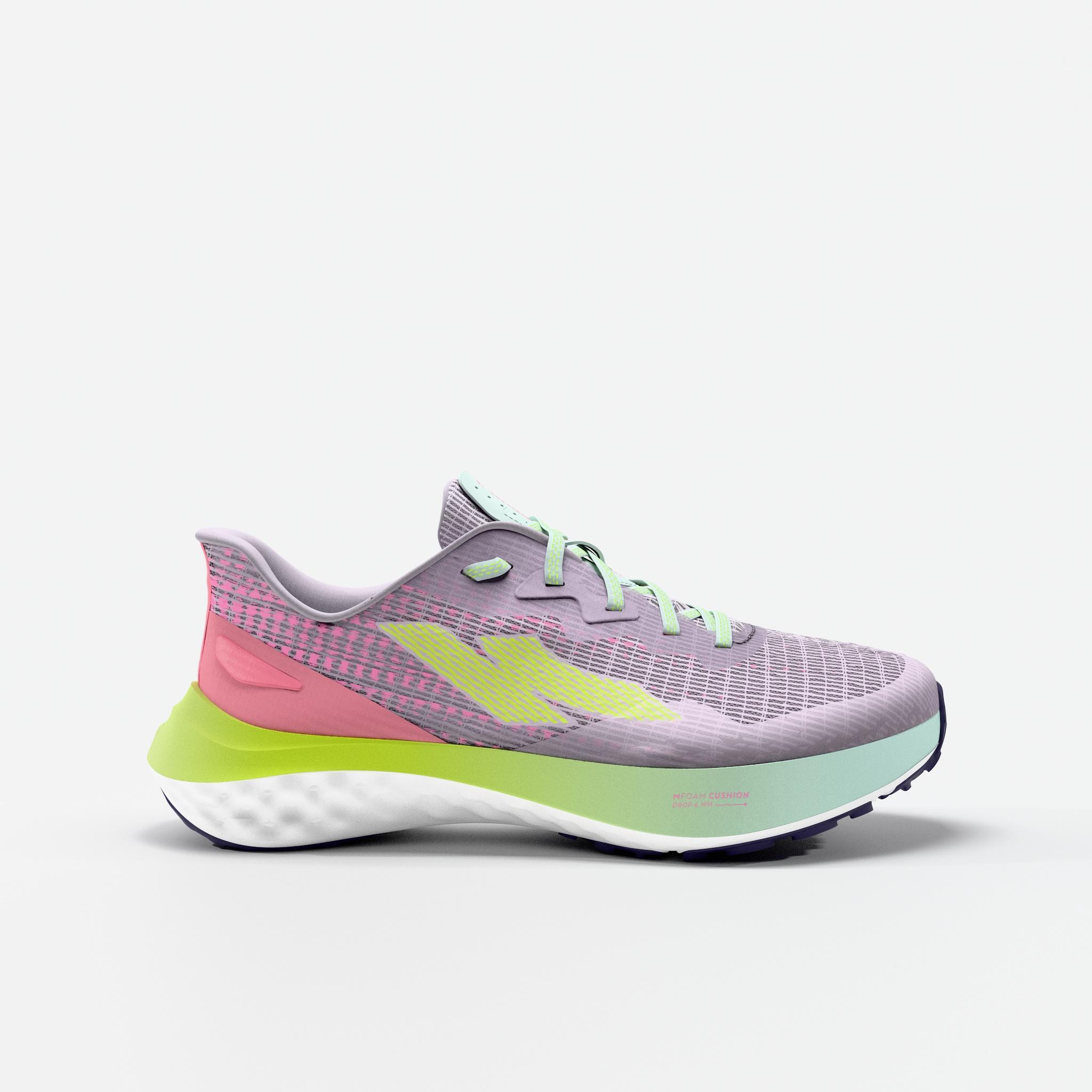 Scarpe running bambino K 500 FAST rosa-lilla 13/30