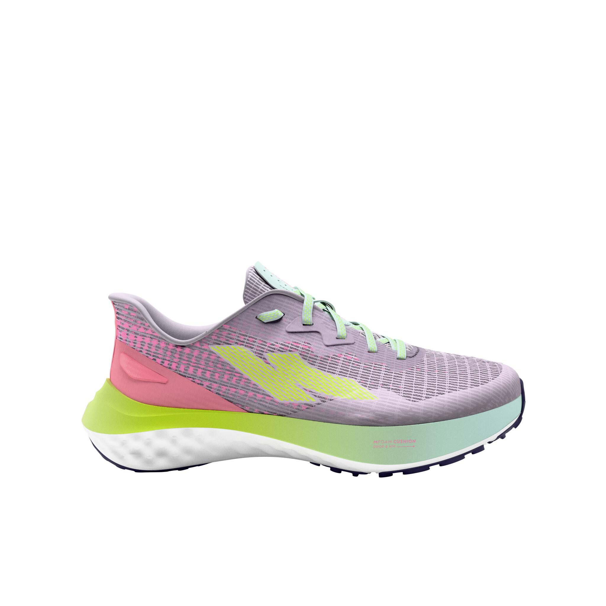 Scarpe running bambino K 500 FAST rosa-lilla 12/30