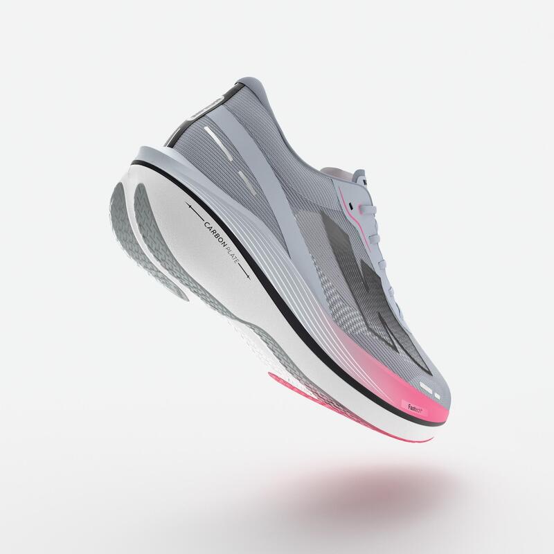 Kadın Karbon Plakalı Koşu Ayakkabısı - Pembe - Kiprun Kipstorm Challenger