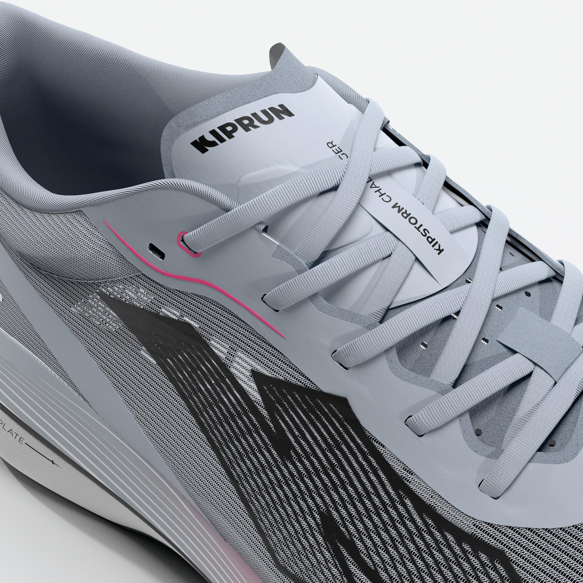 Men's carbon running shoes, Kiprun Kipstorm Challenger - Blue and pink