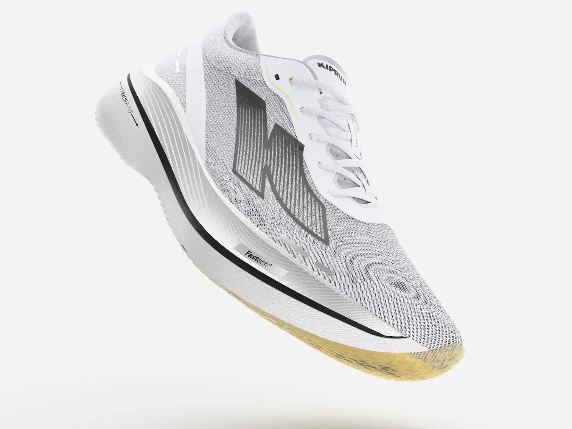 Tênis Masculino de Corrida Kipstorm Challenger com Placa de Carbono Kiprun Branco