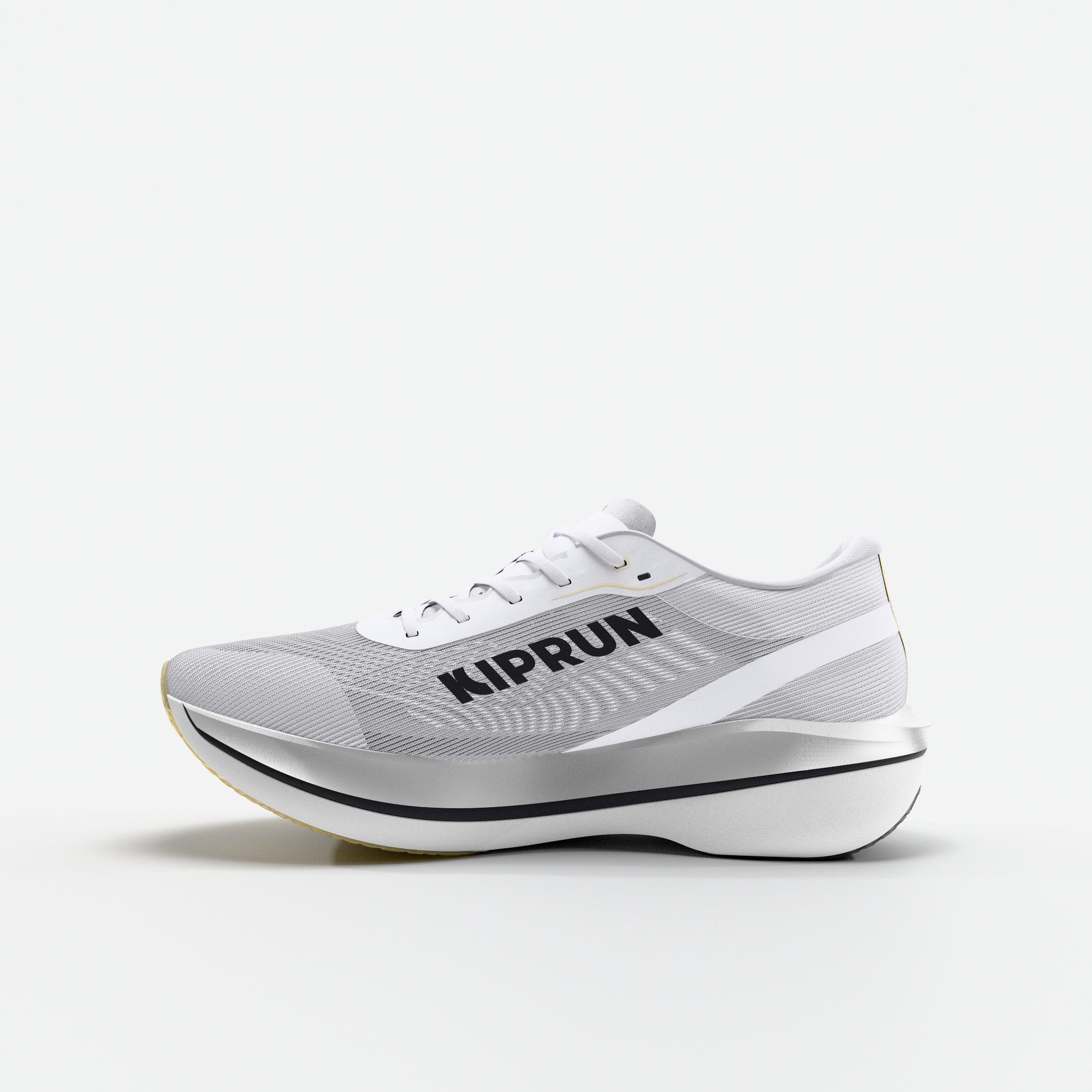 Men's carbon running shoes, Kiprun Kipstorm Challenger - White and