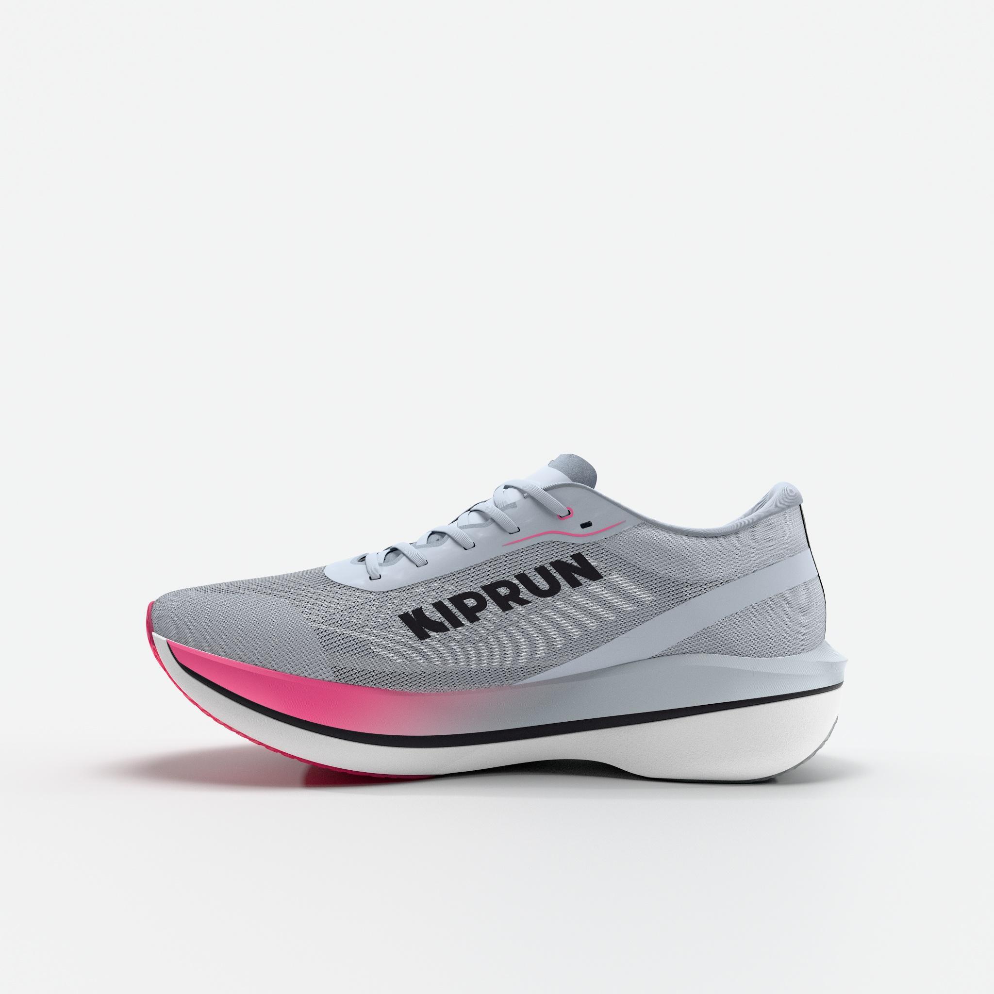 Men's carbon running shoes, Kiprun Kipstorm Challenger - Blue and pink