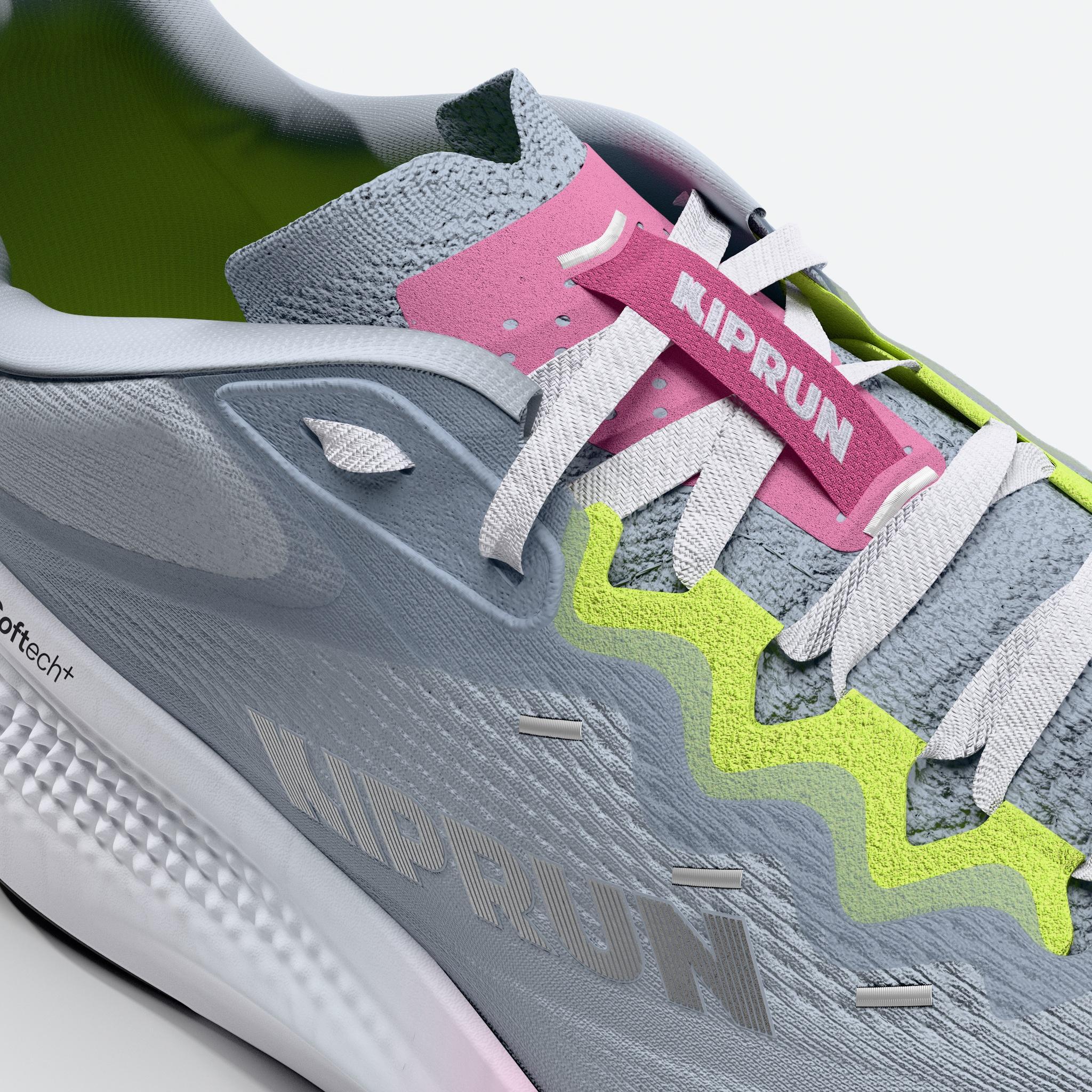 Chaussures de running route femme, Kiprun Kipride Max bleu clair 8/10