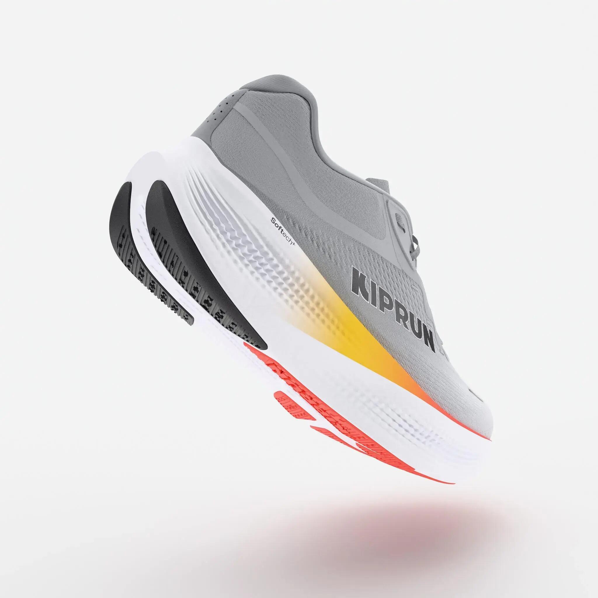 Men Road Running Max Cushion Breathable Shoes, Kiprun Kipride Max - Pearl Grey -  3