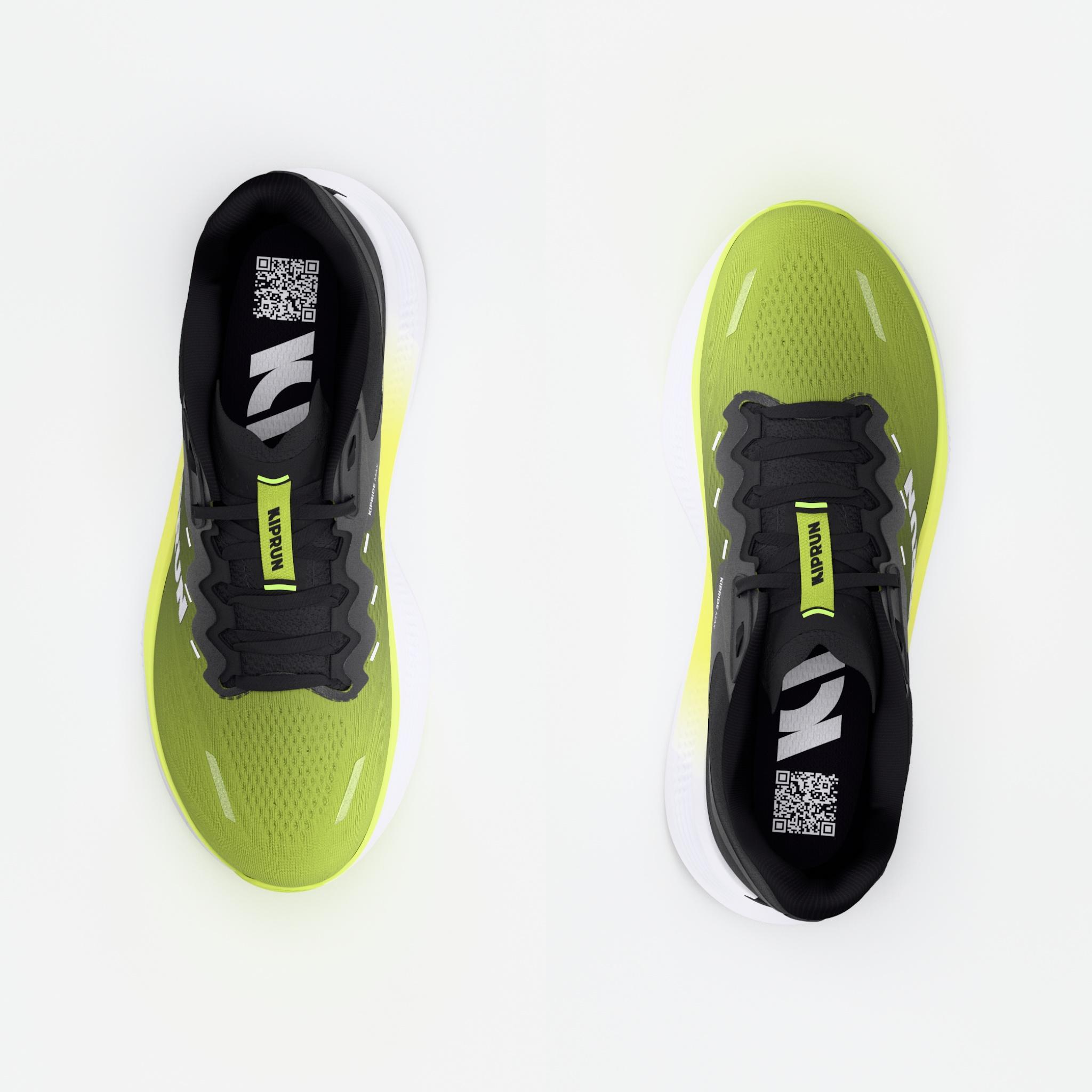 Herren-Strassenlaufschuhe, Kiprun Kipride Max Schwarz Gelb 7/8