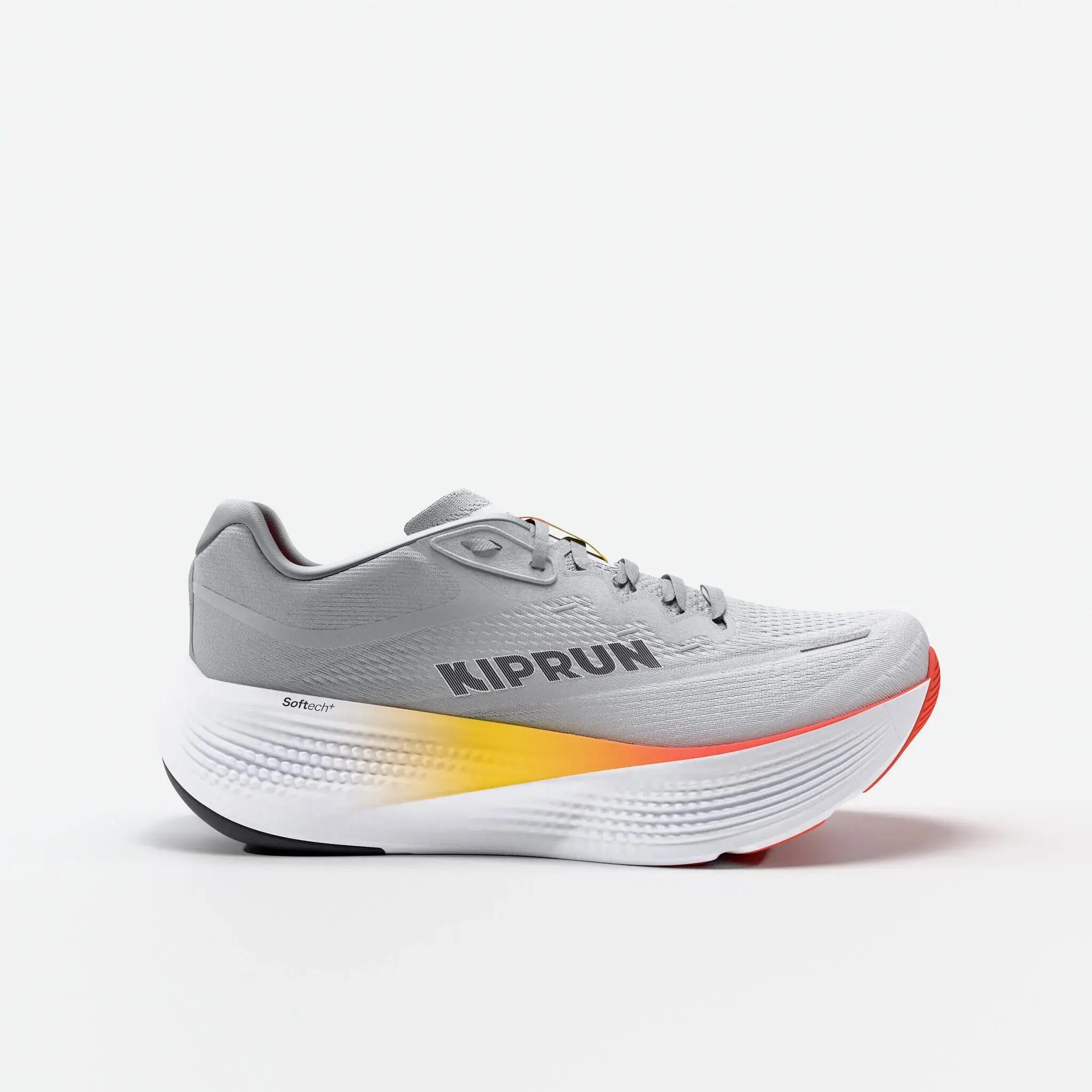 Men Road Running Max Cushion Breathable Shoes, Kiprun Kipride Max - Pearl Grey -  1